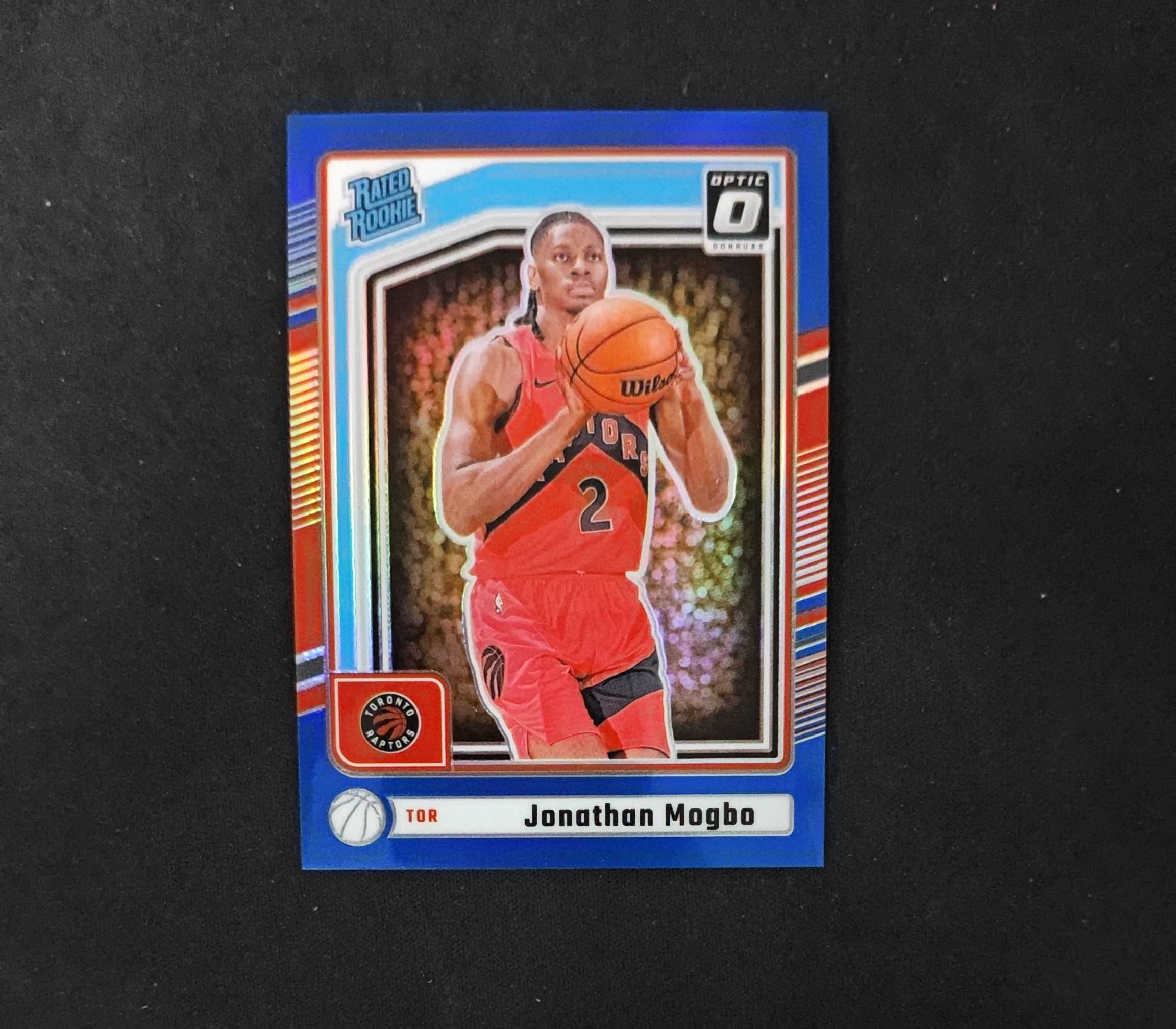 2024-25 Panini Donruss Jonathan Mogbo RC 【SC拍卖】杜蕾斯op 新秀 猛龙 莫格博 1/49编 蓝折 收藏必备(leung)