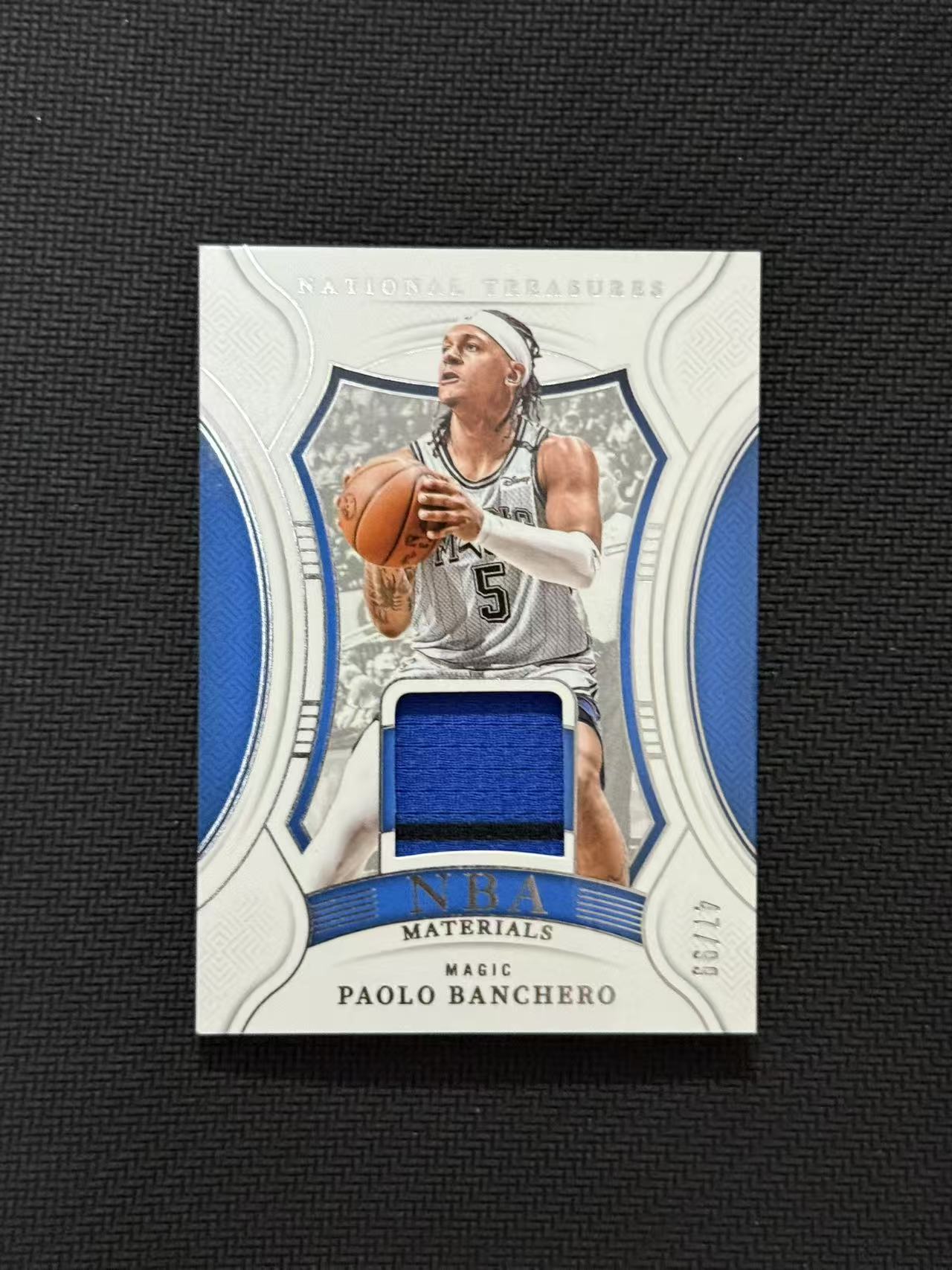 2024-25 Panini National Treasures Paolo Banchero 魔术 国宝 保罗 班切罗 班凯罗 47/99编 小窗物料 球衣切割 亲穿 GU 卡品如图 老公DR