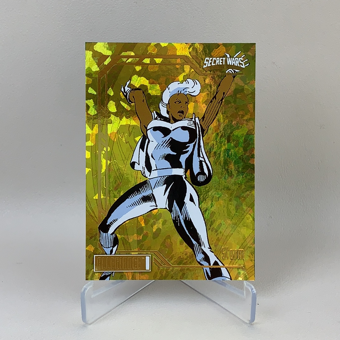 【弈卡代拍】2023 Upper Deck Marvel漫威 Secret Wars 秘密战争 特卡 大比例 黄碎冰折 Storm 风暴女 054/149编 品相如图 凑套必备 真帕杰洛