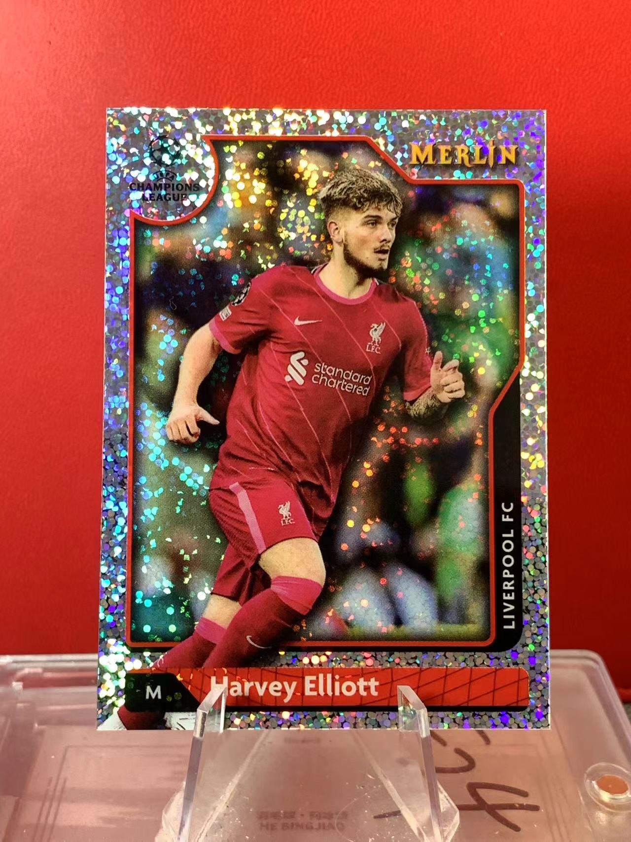 (詹叔代拍)2022 Topps MERLIN HARVEY ELLIOTT 欧冠 梅林 利物浦 埃利奥特 061/150编 银碎闪折 折射 顺丰寄付 泰山