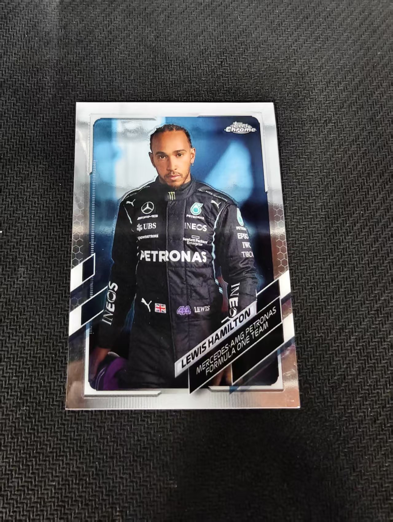 【可合并,不累计】2021 Topps Chrome Lewis Hamilton F1 梅赛德斯奔驰车队 刘易斯 汉密尔顿 划痕 坑印 边角瑕疵 #1