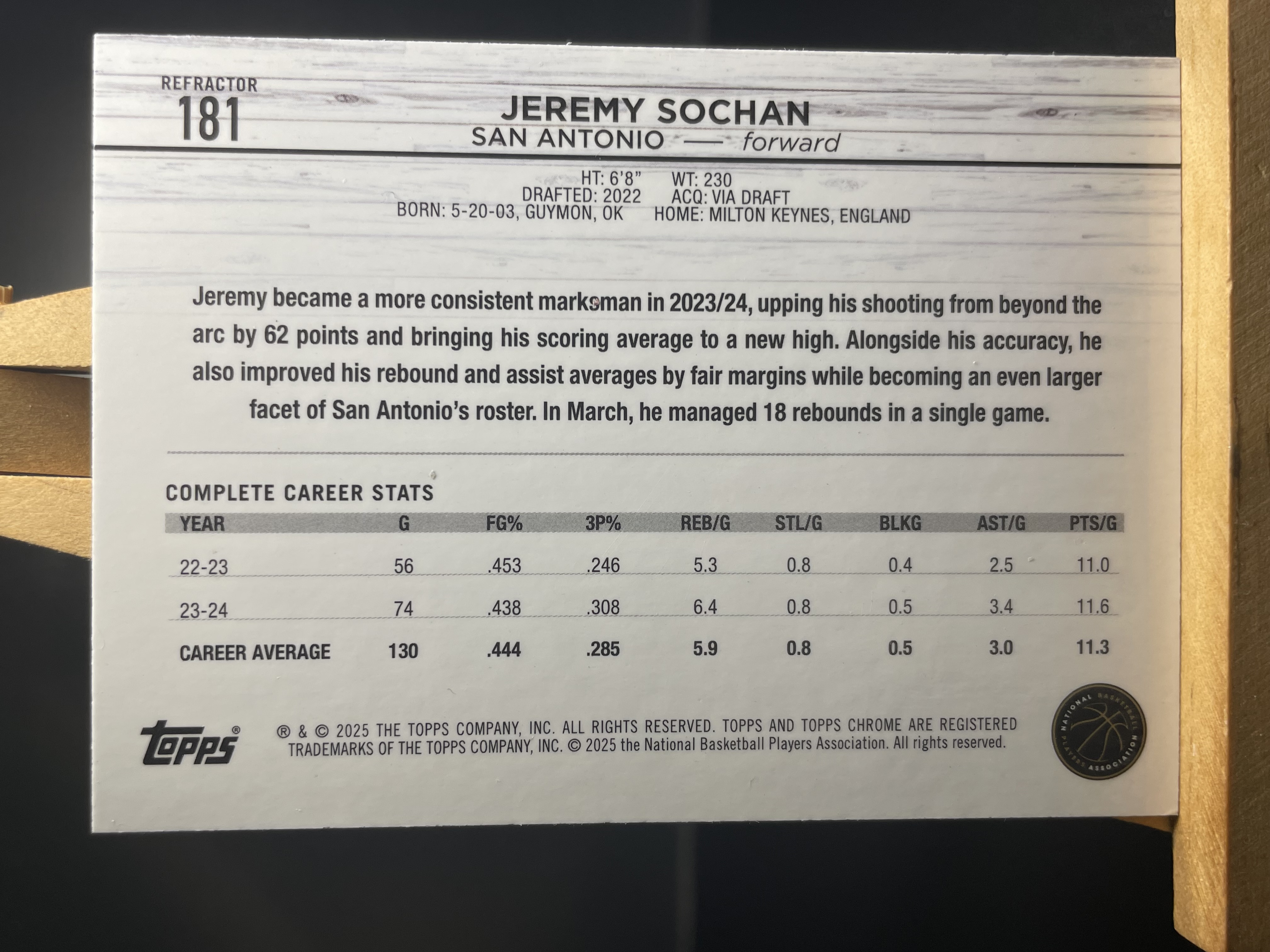 (T1) 2025 TOPPS 折射 杰里米 索汉 近期大热球星 收藏必备 卡品如图 ! ! !