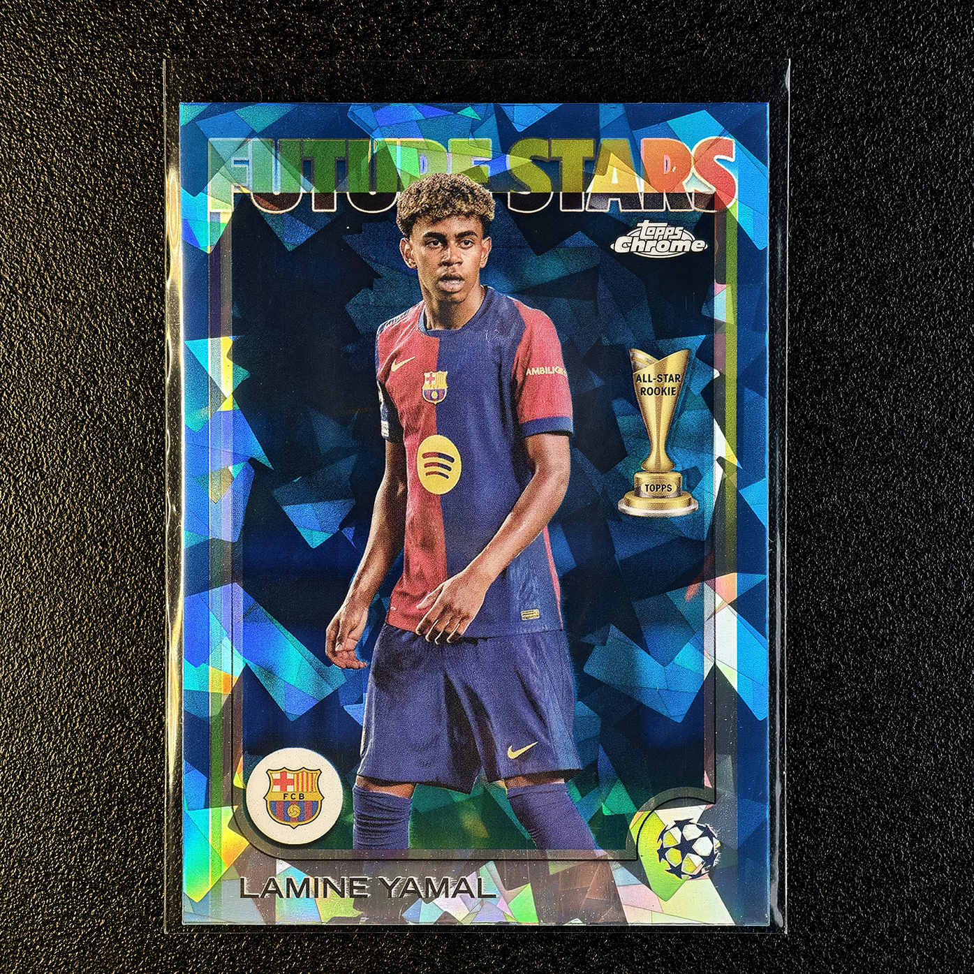 2025 Topps Chrome Lamine Yamal #27 欧冠 蓝宝石 巴萨 巴塞罗那 西班牙 亚马尔 蓝碎冰 base 收藏必备