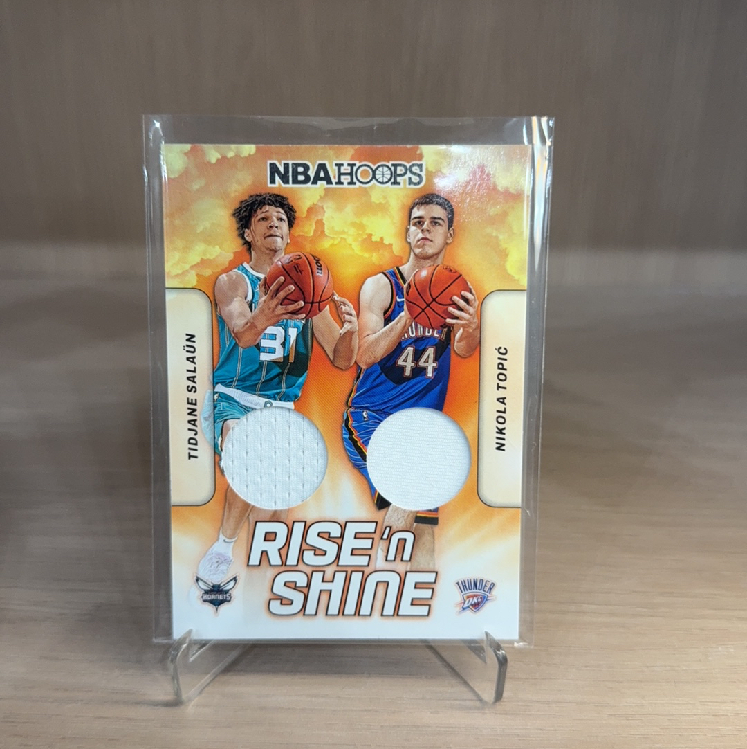 2024-25 Panini NBA Hoops Nikola Topić RC 【免费代卖】雷霆 黄蜂 新秀 RC 尼古拉 托皮奇 提贾尼 萨隆 亲穿 球衣 双人物料 专收必备 值得收藏!!