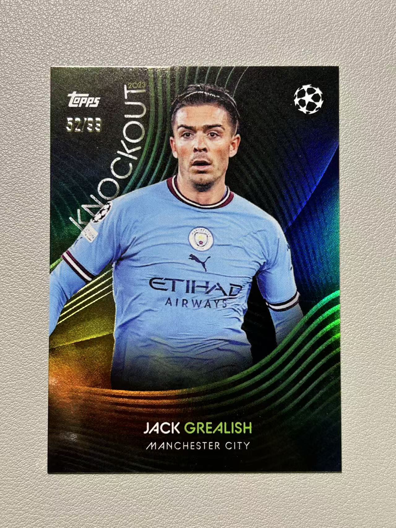 【阿泽代卖】2023 Topps Knockout Jack Grealish 欧冠 淘汰盒 曼城 格拉利什 /99编 Knockout 折射 绿折 带编 选图巨帅 卡品如图 介意勿拍