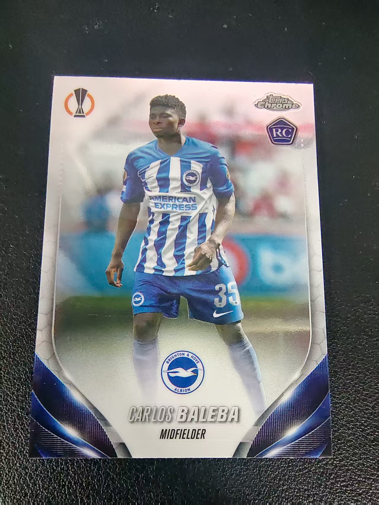 【可合并,不累计】2024 Topps Chrome Carlos Baleba RC 卡洛斯 巴莱巴 新秀 布莱特 欧冠 划痕 边角瑕疵 #113