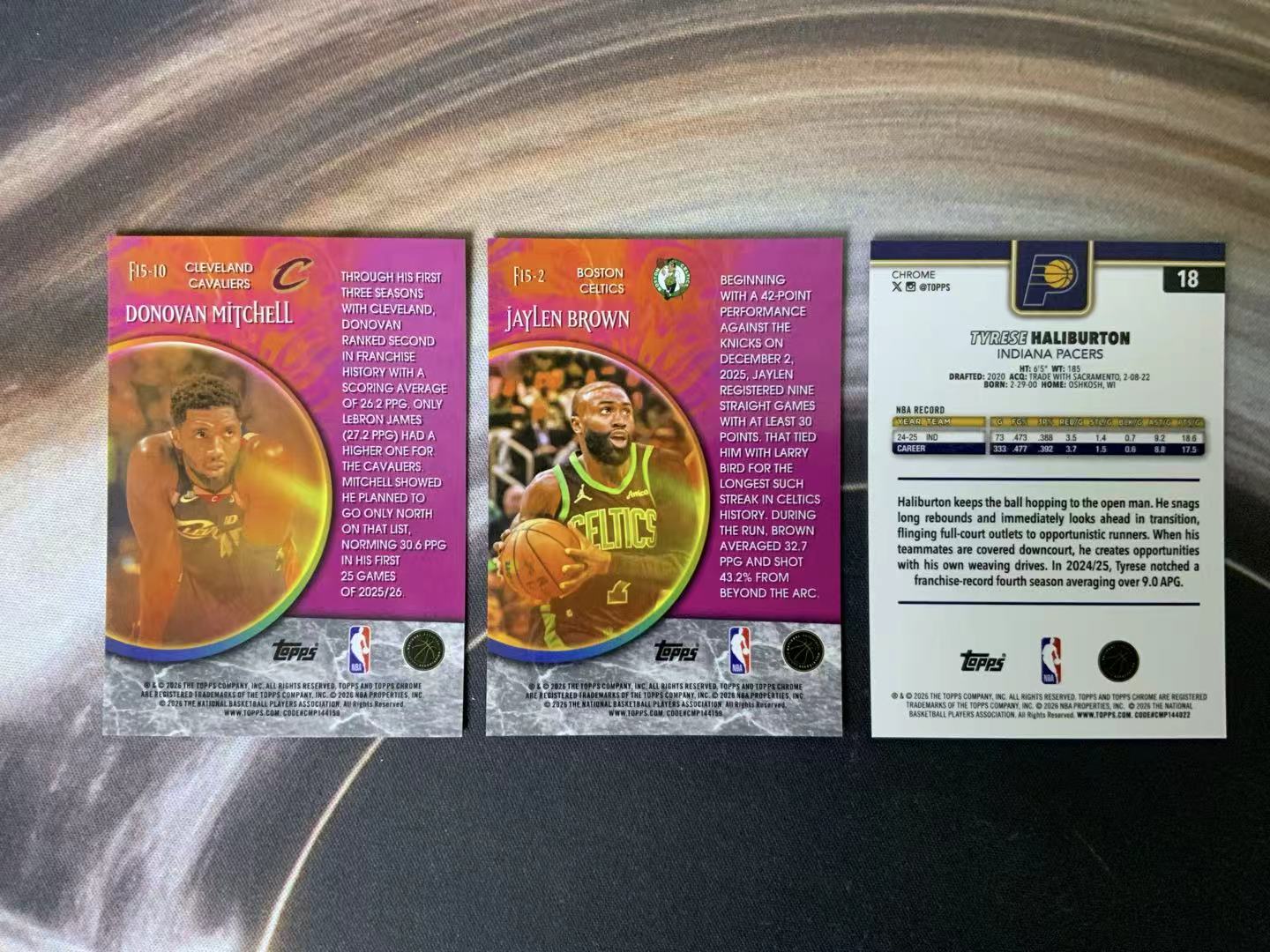 2026 Topps Chrome Tyrese Haliburton tc update 哈利伯顿 杰伦 布朗 多诺万 米切尔 带编 特卡 打包 卡品如图 可乐
