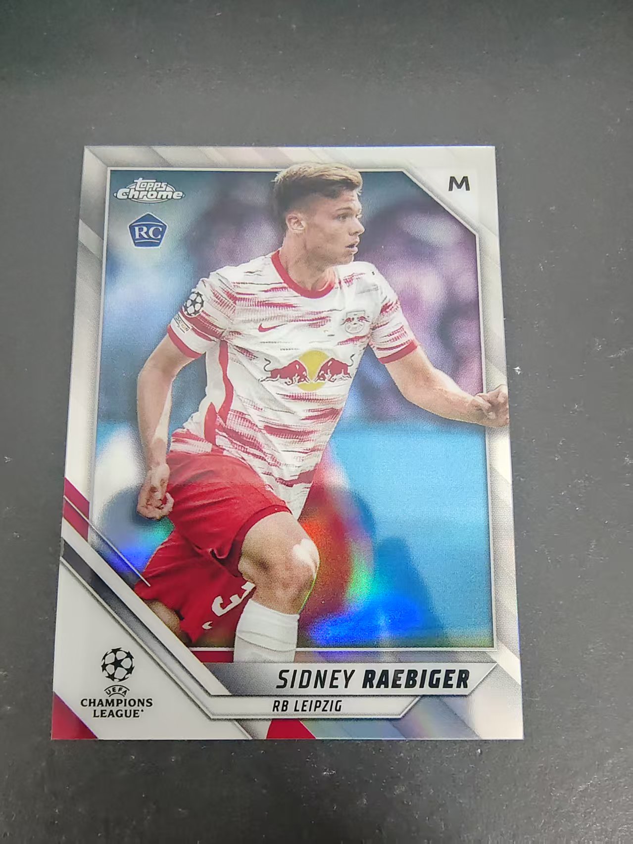 【可合并,不累计】2022 Topps Chrome Sidney Raebiger RC 西德尼·雷比格 新秀 莱比锡红牛 欧冠TC 银折 划痕 边角瑕疵 #60