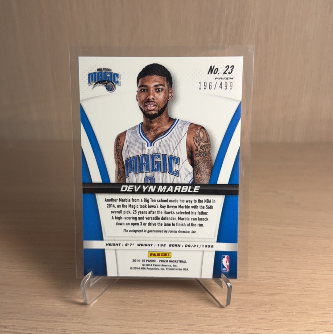 2014-15 Panini Prizm Devyn Marble RC 【免费代卖】魔术 新秀 RC 戴文 马布尔 蓝折 PZ PRIZM 签字 贴签 折射 卡品如图 值得收藏!!