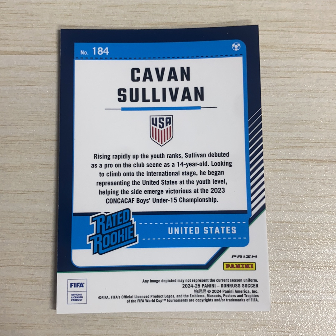 【小牛代拍】2024-25 Panini Donruss cavan Sullivan RC 杜蕾斯 卡万 苏利文 沙利文 美国 曼城 rc新秀 base 银折 O版 收藏必备(一哥)