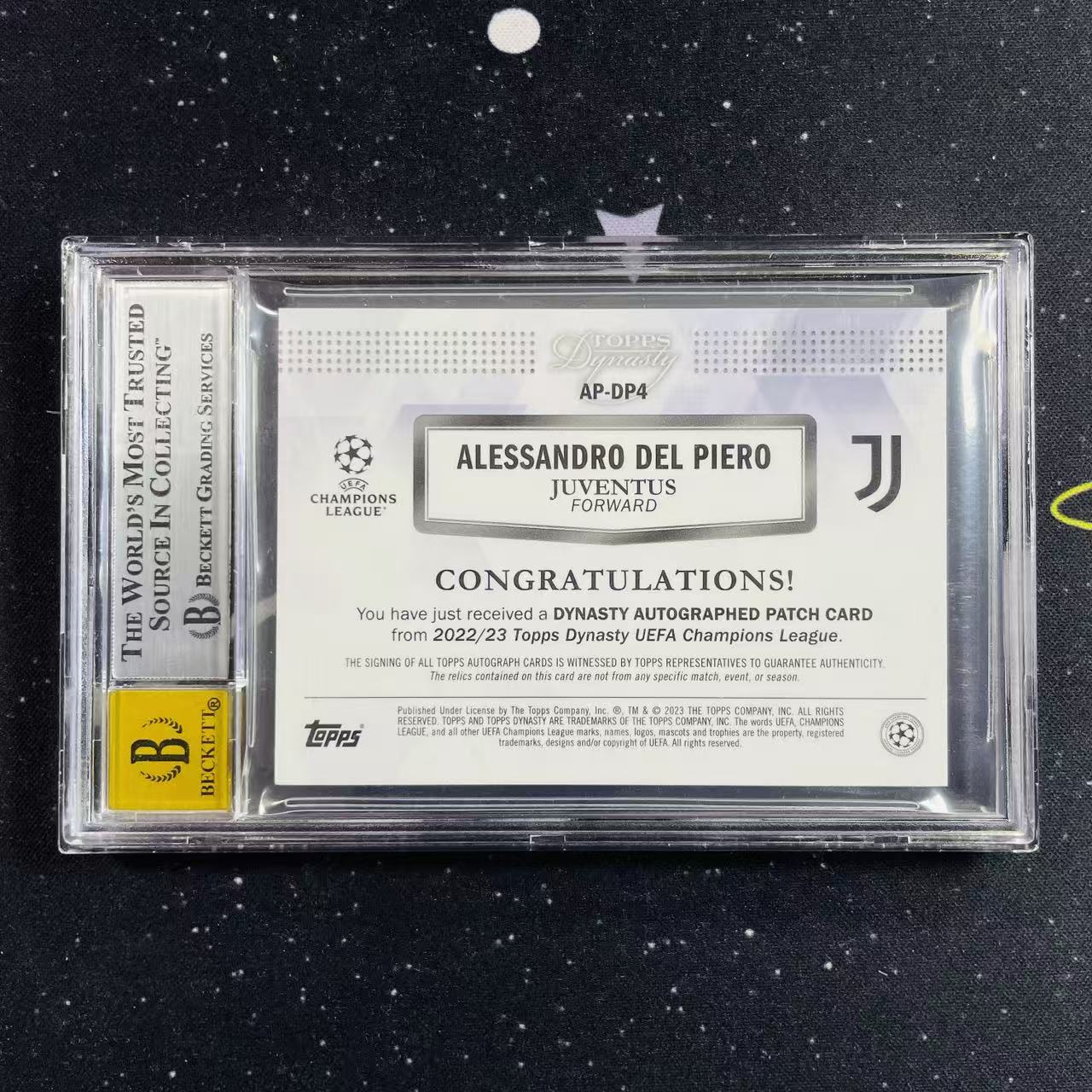 2023 Topps 王朝 Alessandro Del Piero 王朝 欧冠 尤文 斑马王子 德尔 皮耶罗 03/10编 PA 球衣物料 ...