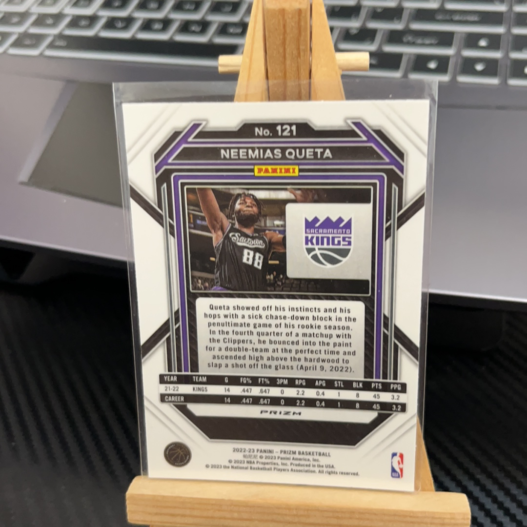 2022-23 Panini Prizm Neemias Queta 凯塔 国王 银折 折射 prizm系列 pz 卡品如图 凑图必备 值得收藏!免费代卖.