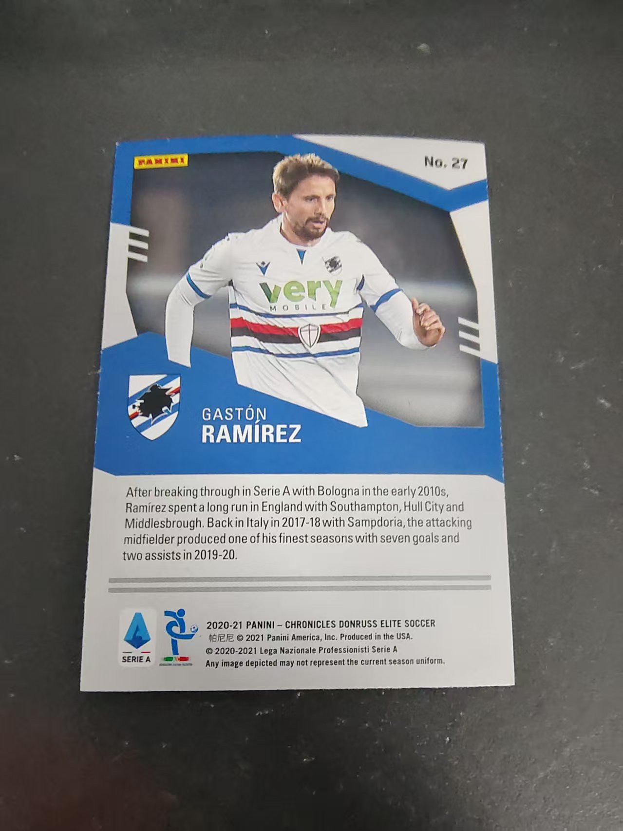 【可合并,不累计】2020-21 Panini Chronicles gaston ramirez 加斯顿·拉米雷斯 编年史 边角瑕疵
