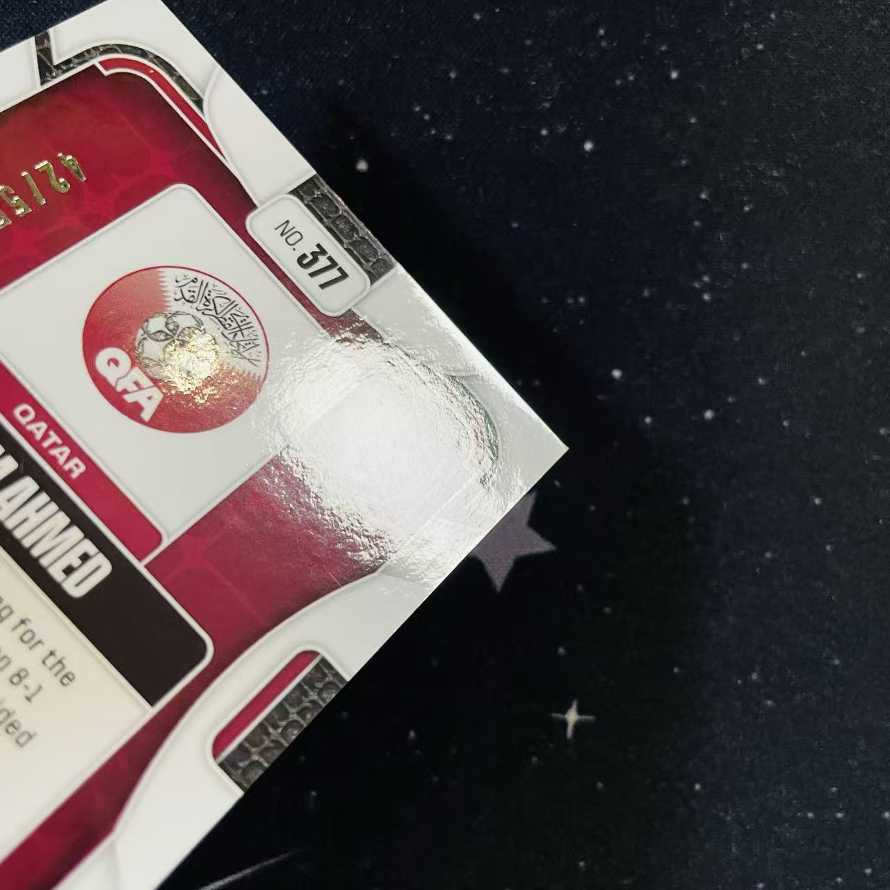 2026 Panini World Cup Prizm 世界杯PZ HOMAM AHMED RC 卡塔尔 新秀 艾哈迈德 蓝波纹折 55编 微痕边角微白 洛北拍卖 HYyang5257地