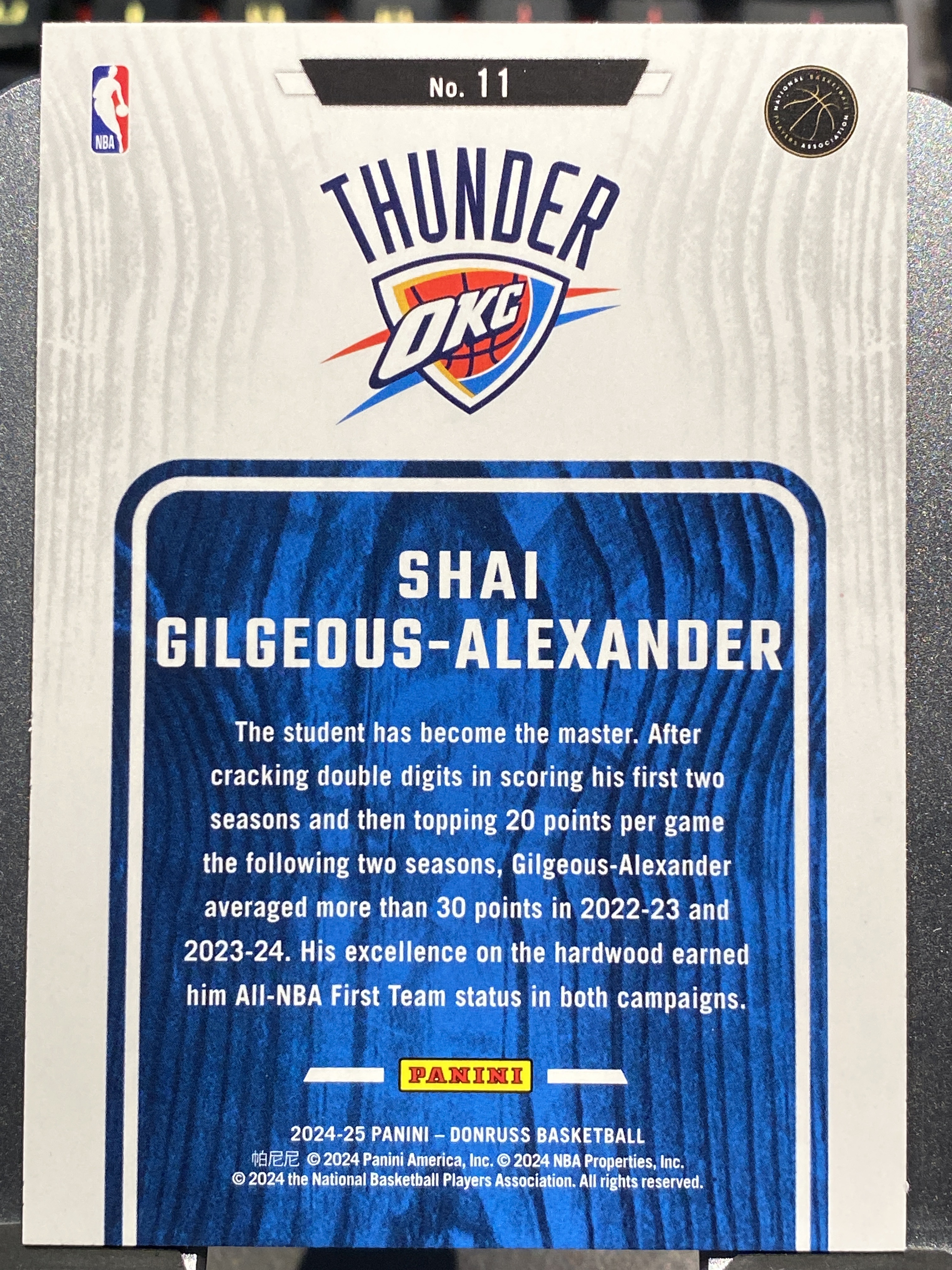 2024-25 【靓星代拍】 Donruss Shai Gilgeous-Alexander 杜蕾斯 SGA 谢伊 吉尔杰斯 亚历山大 雷霆 钻石折 Hardwood 卡品如图 专收凑套必备 #Lx