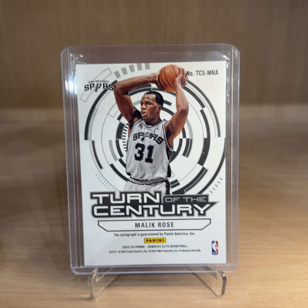 2023-24 Panini Elite Malik Rose 马刺 马里克 罗斯 签字 贴签 折射 特卡 精英 卡品如图 值得收藏!!【免费代卖】