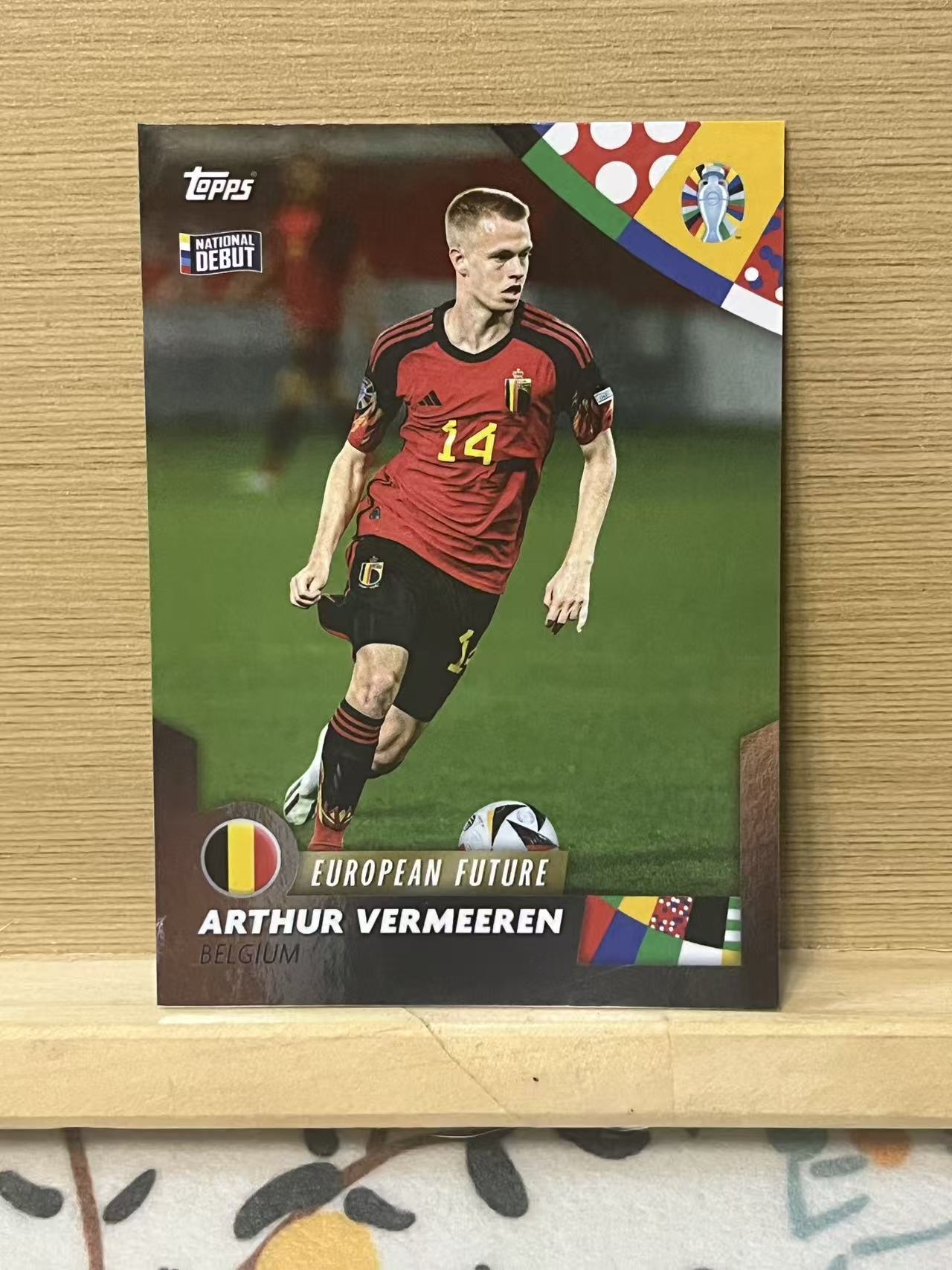 2024 Topps UEFA arthur vermeeren RC 费尔梅伦 新秀 比利时 欧洲杯 穆里尼奥盒 实卡精美 收藏必备 A51