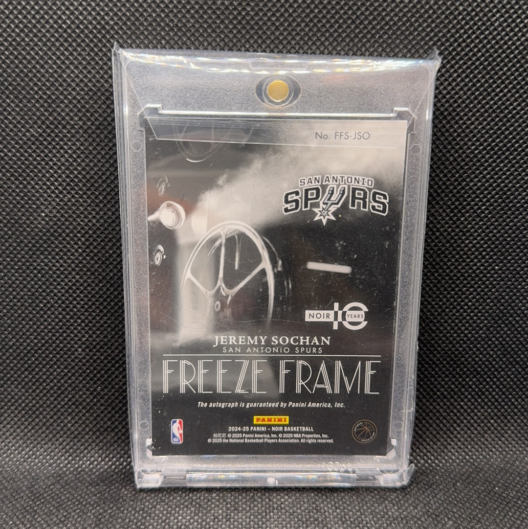【Roseee代卖】2024-25 Panini Noir Jeremy Sochan 诺尔 马刺 杰里米 索汉 99编 签字 卡签 jeff