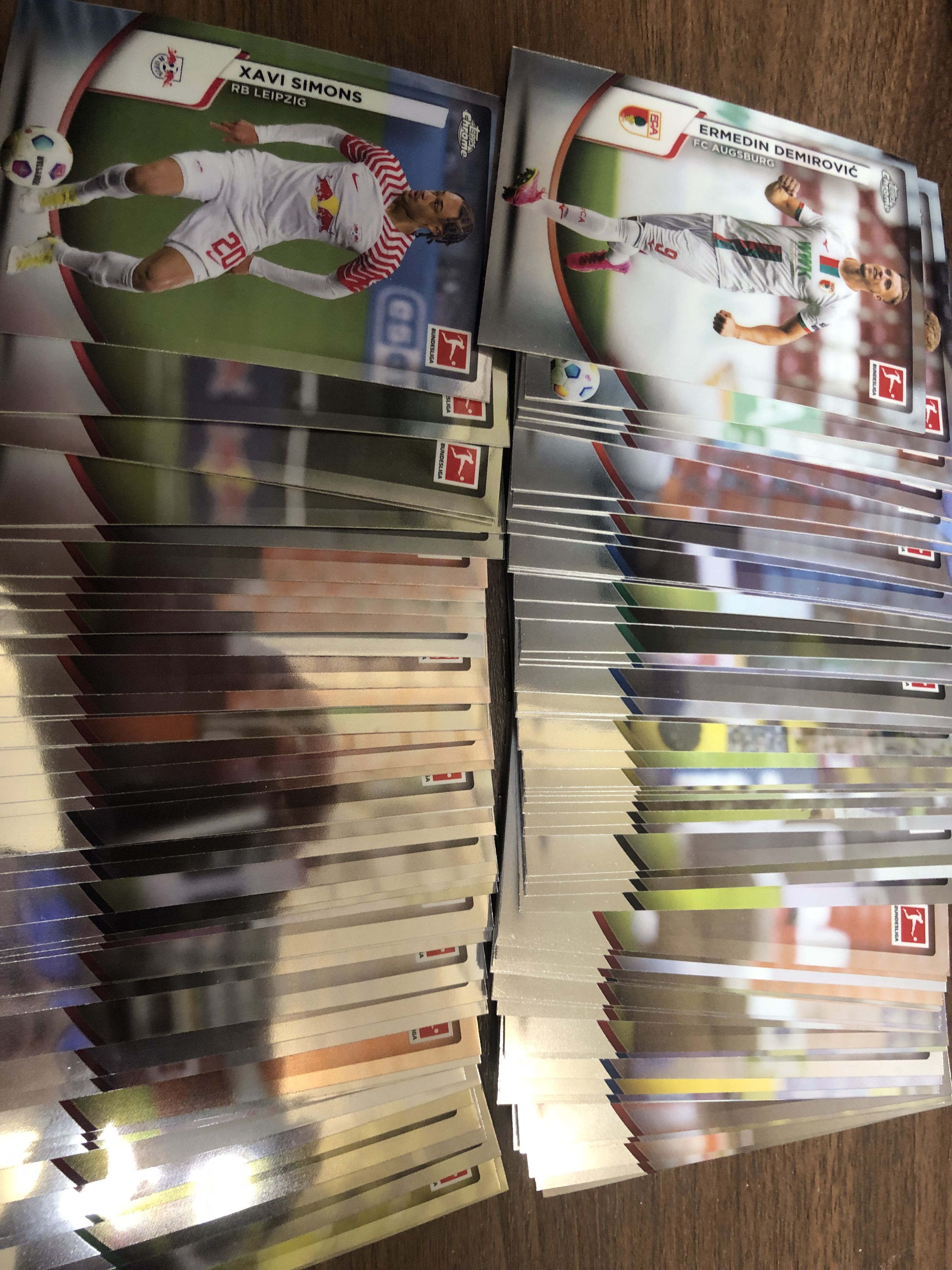 2023-24 Topps Chrome base 德甲tc 100张 全套 不重复 穆夏拉 维尔茨 帕夫洛维奇 拜尔 马尔穆什 埃基蒂克 西蒙斯 凯恩 奥尔默 等 凑套收藏必备