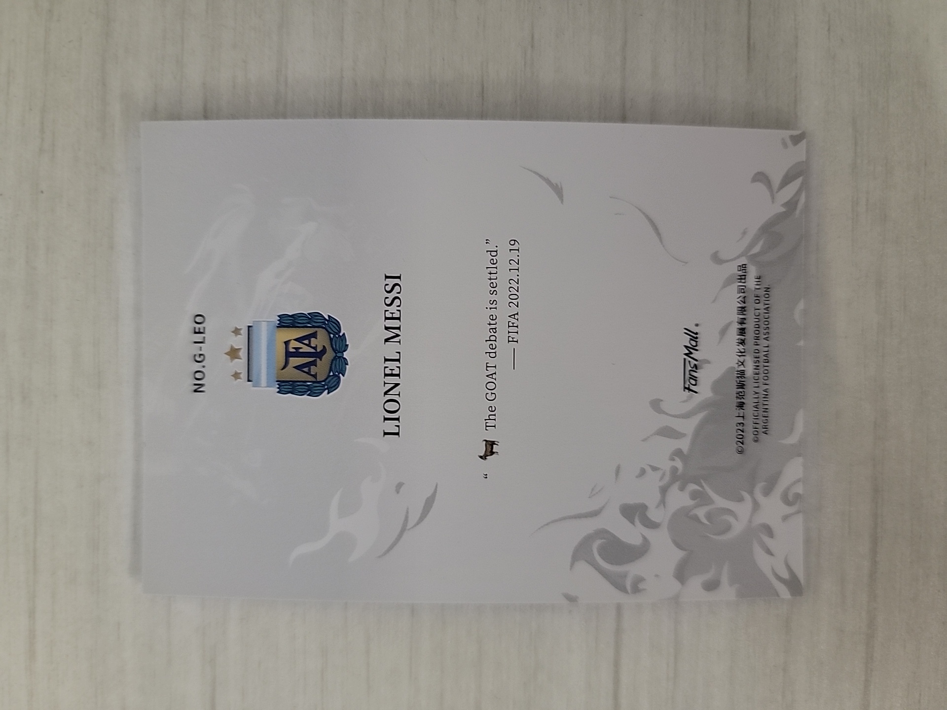 2023 足球 Fansmall LIONEL MESSI chs 卡少爷卡社 GOAT 山羊特卡 范斯猫 阿根廷国家队 梅西 折射 ANDREW