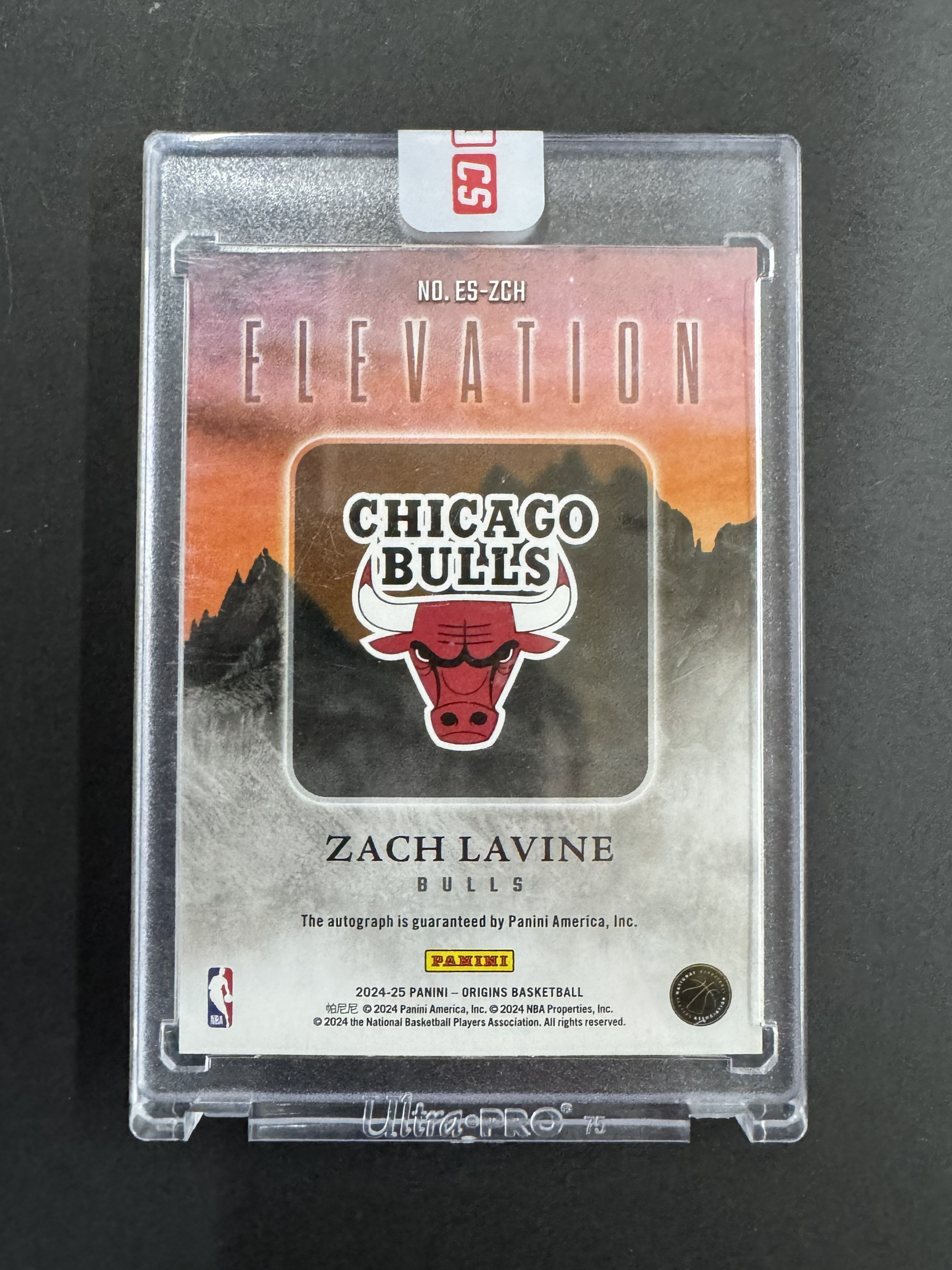 2024-25 Panini Origins Zach LaVine #ES-ZCH 扎克拉文 起源 扣篮王 签字 紫平行 06/18编 ELEVATION 卡品如图