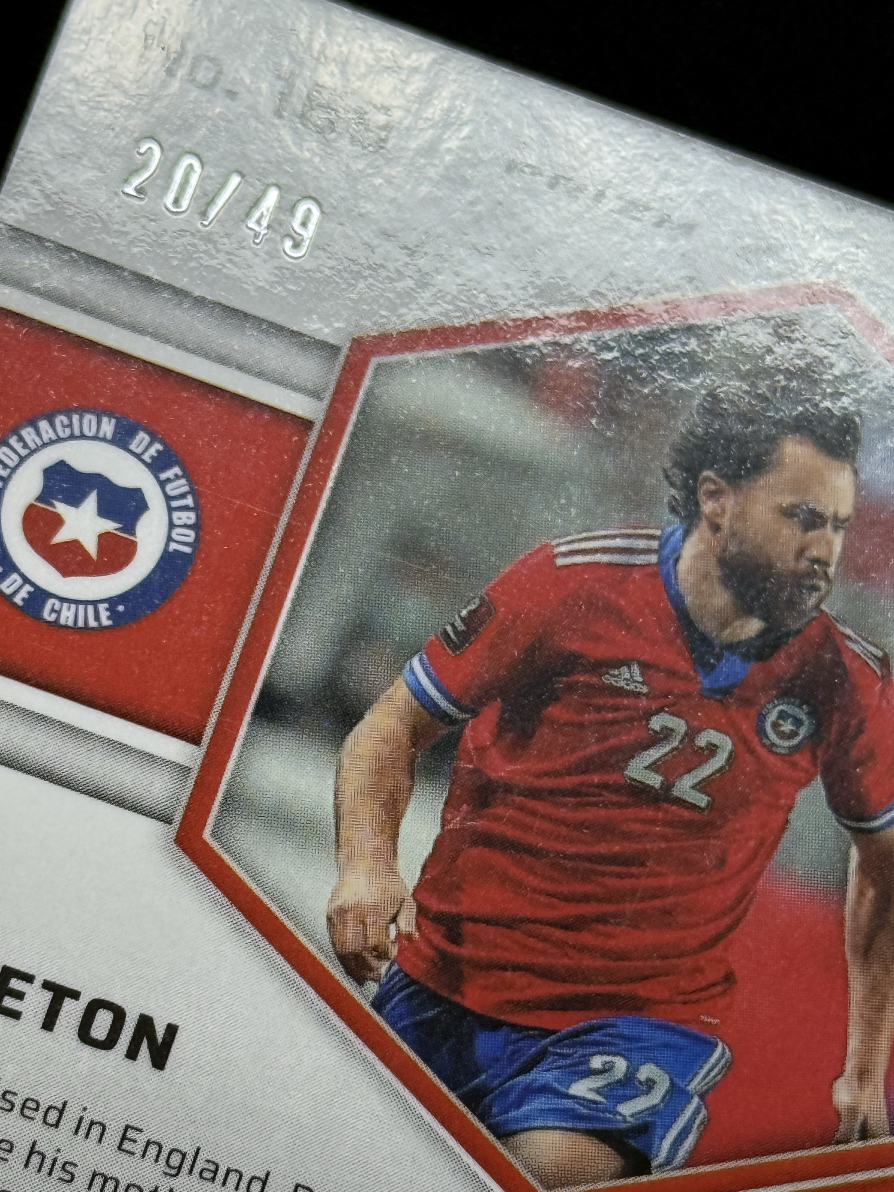 2021-22 Panini Mosaic Ben brereton RC 【小贝代拍】马赛克 世界杯之路 智利 新秀 布里尔顿 粉马赛克折 /49编 瑕疵如图 拍前看描述 H MFC