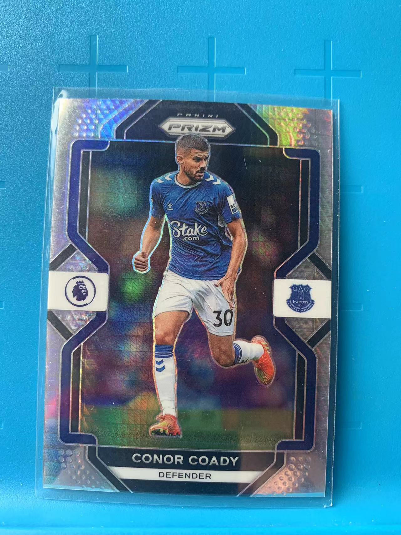 2022-23 Panini Prizm Conor Coady 英超 PZ  埃弗顿  考迪  银棱镜折 卡品如图 W001F