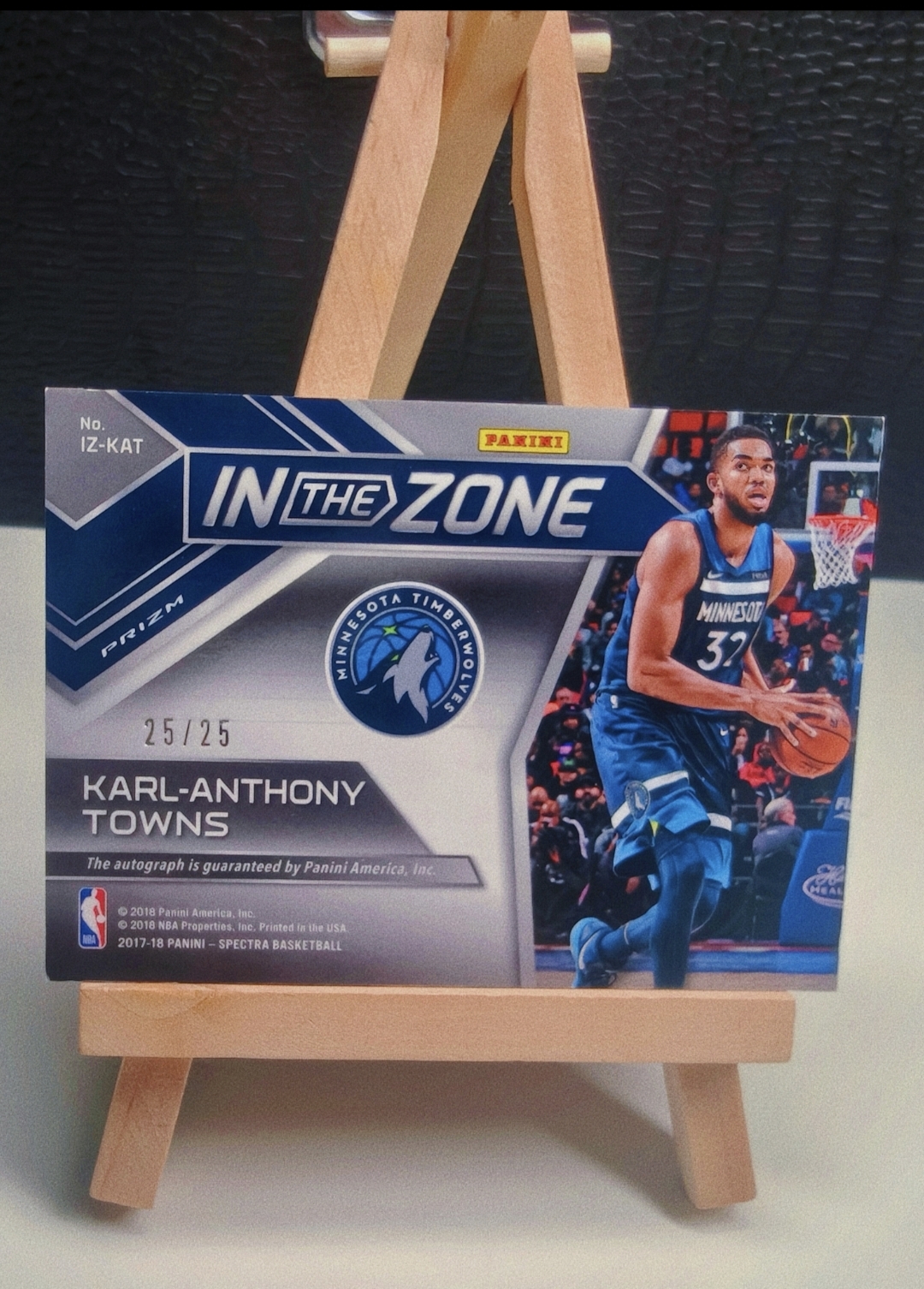 2017-18 Panini Spectra Karl Anthony Towns 光谱 安东尼唐斯 25/25尾编 签字 卡签 粉脉冲折 未来可期 爱德华兹 布伦森 森林狼 尼克斯 冲击nba冠军