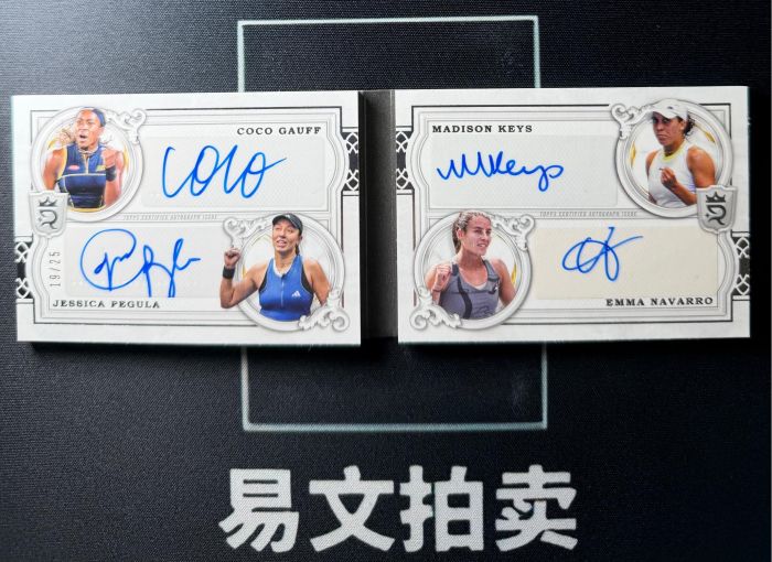 【易文拍卖 超级回款】2024 Topps Royalty 王权 网球 可可 高芙 杰西卡 佩古拉 麦迪逊 凯斯 艾玛 纳瓦罗 美国女子网球 25编 四签小书 签字签名 #赵总