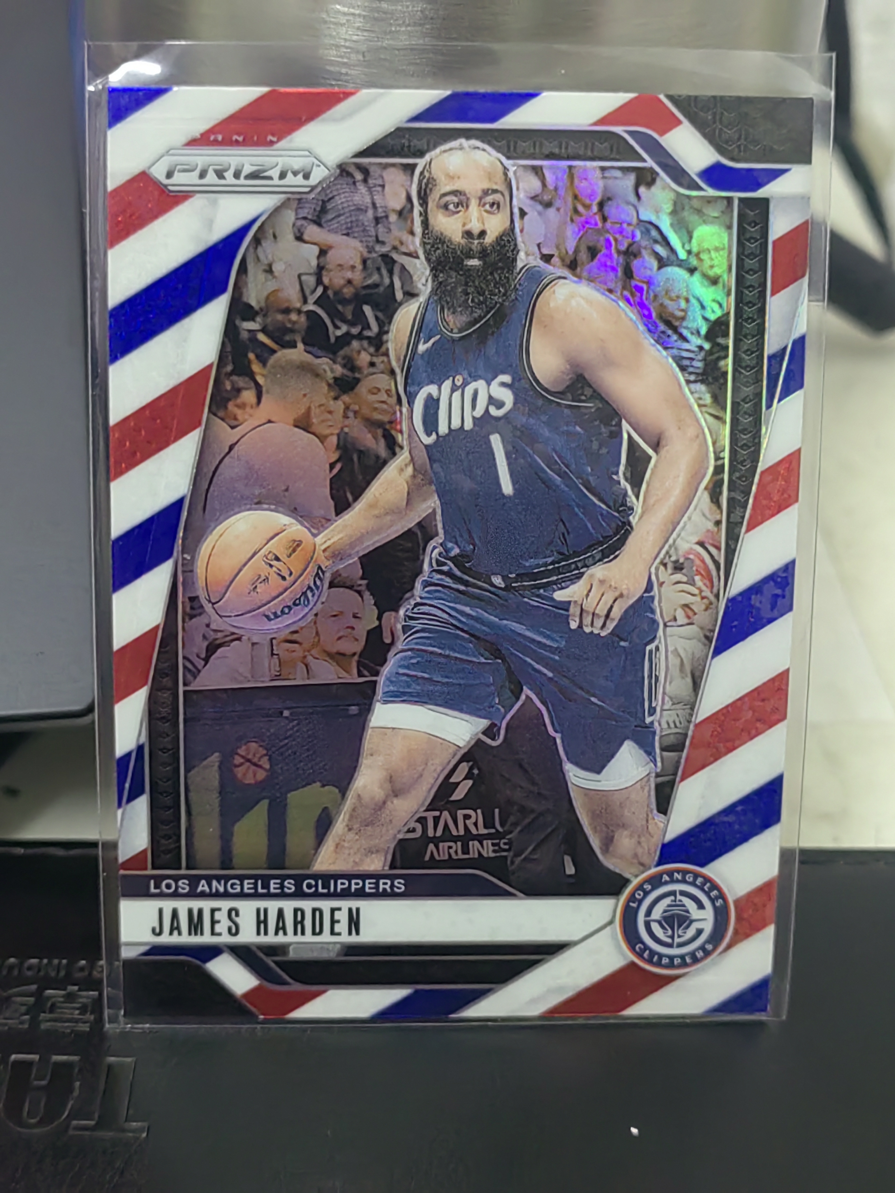 2024-25 Panini Prizm James Harden PZ 詹姆斯 哈登 快船 三色折 篮 白边白角 不保卡品 卡品如图