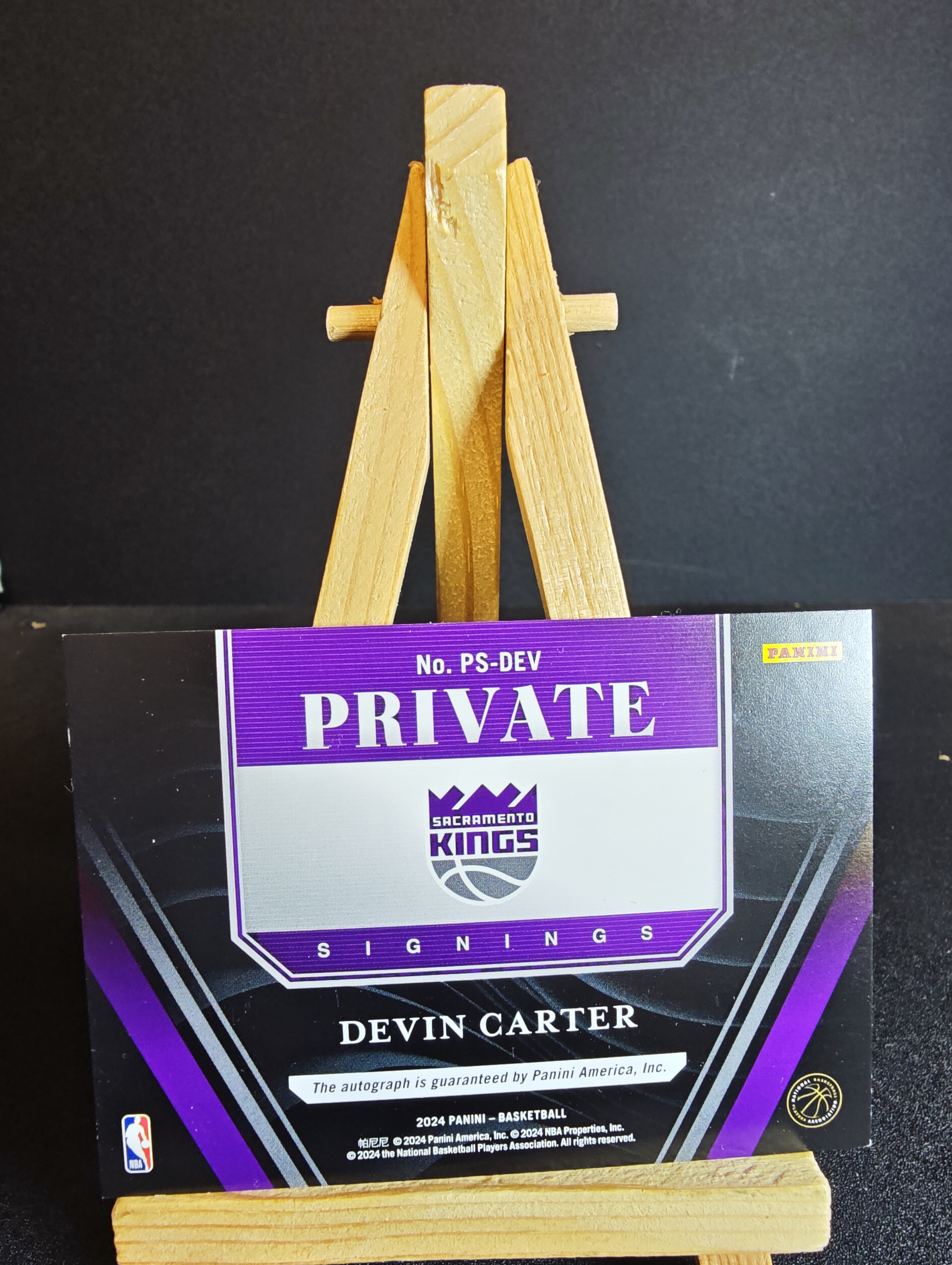 2024 Panini private Devin Carter RC private 签字 卡签 德文 卡特 新秀 卡品如图 Zzz 91代拍