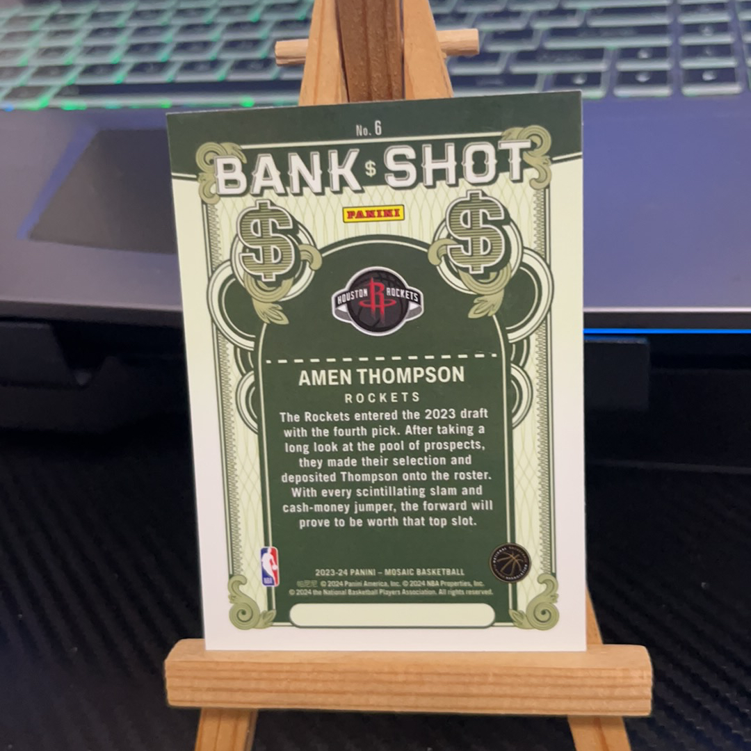 2023-24 Panini Mosaic Amen Thompson RC 阿门 汤普森 火箭 新秀 特卡 马赛克系列 卡品如图 凑图必备 值得收藏!免费代卖!
