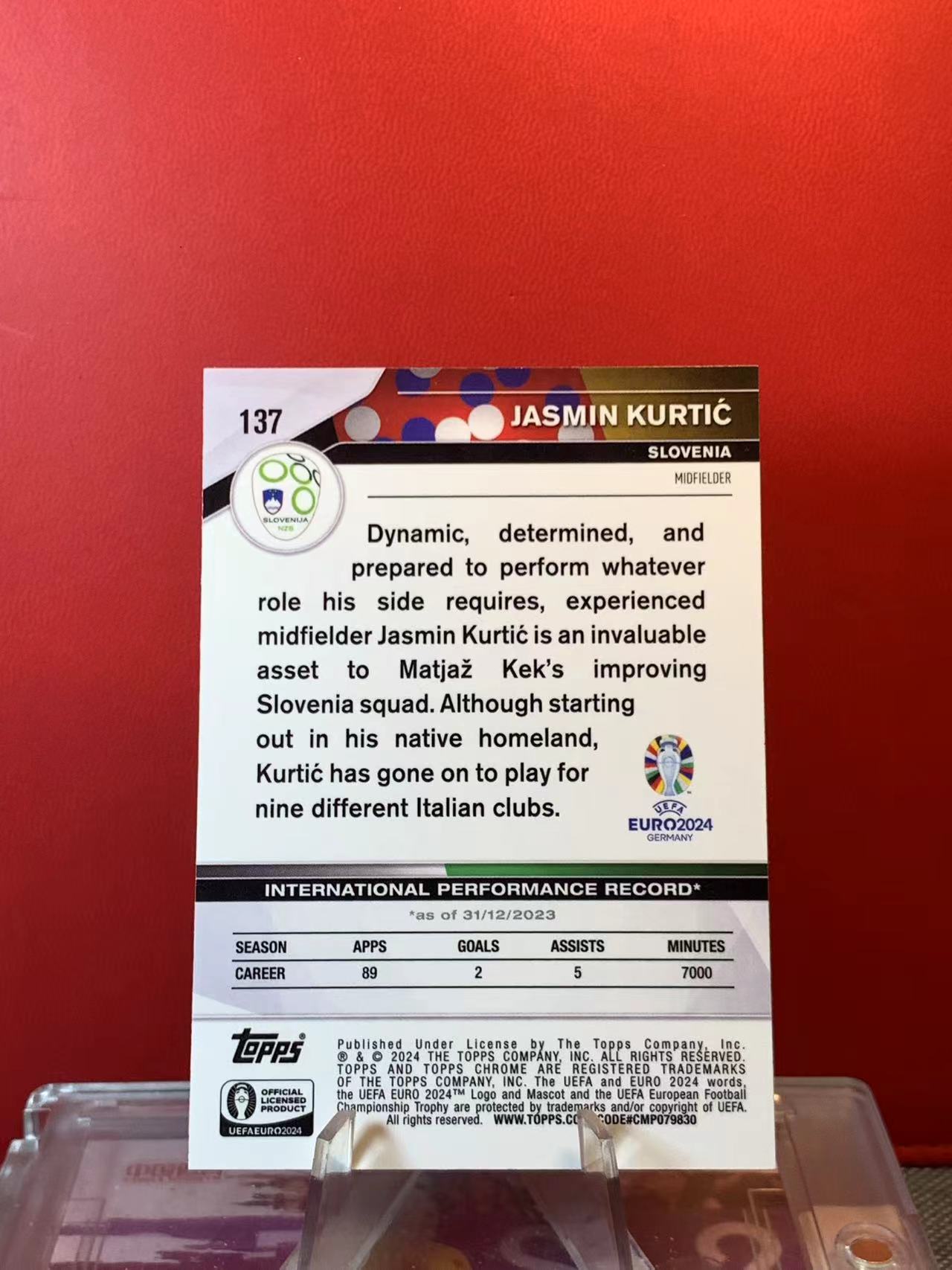 (詹叔代拍)2024 Topps Chrome Jasmin Kurtic 雅斯敏 库尔蒂奇 斯洛文尼亚 070/175编 顺丰寄付 泰山