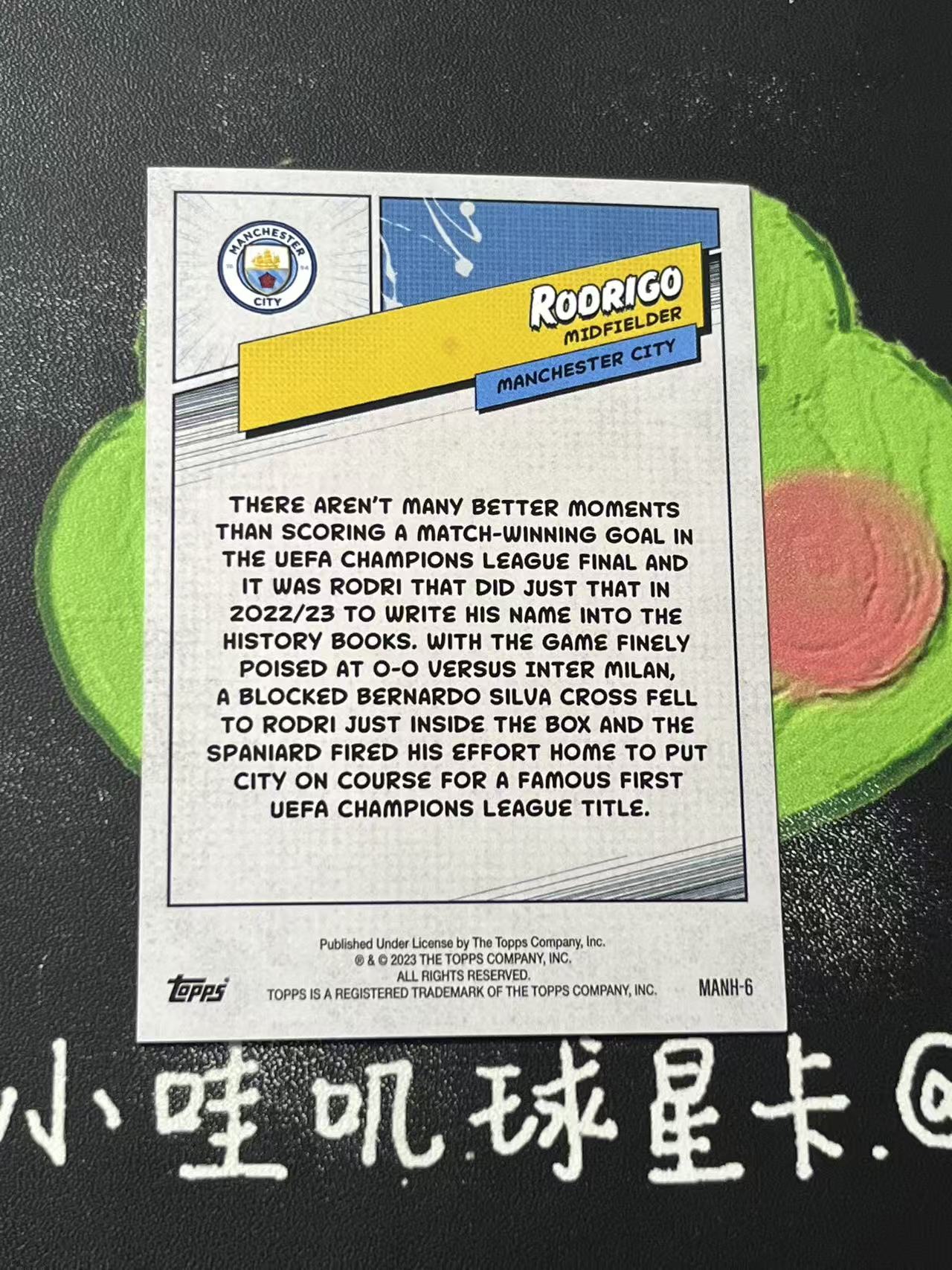 2023-24 Topps Topps Rodrigo 曼城队盒 罗德里 150编 西班牙 金球先生 微瑕如图【ZYP代拍】北凉
