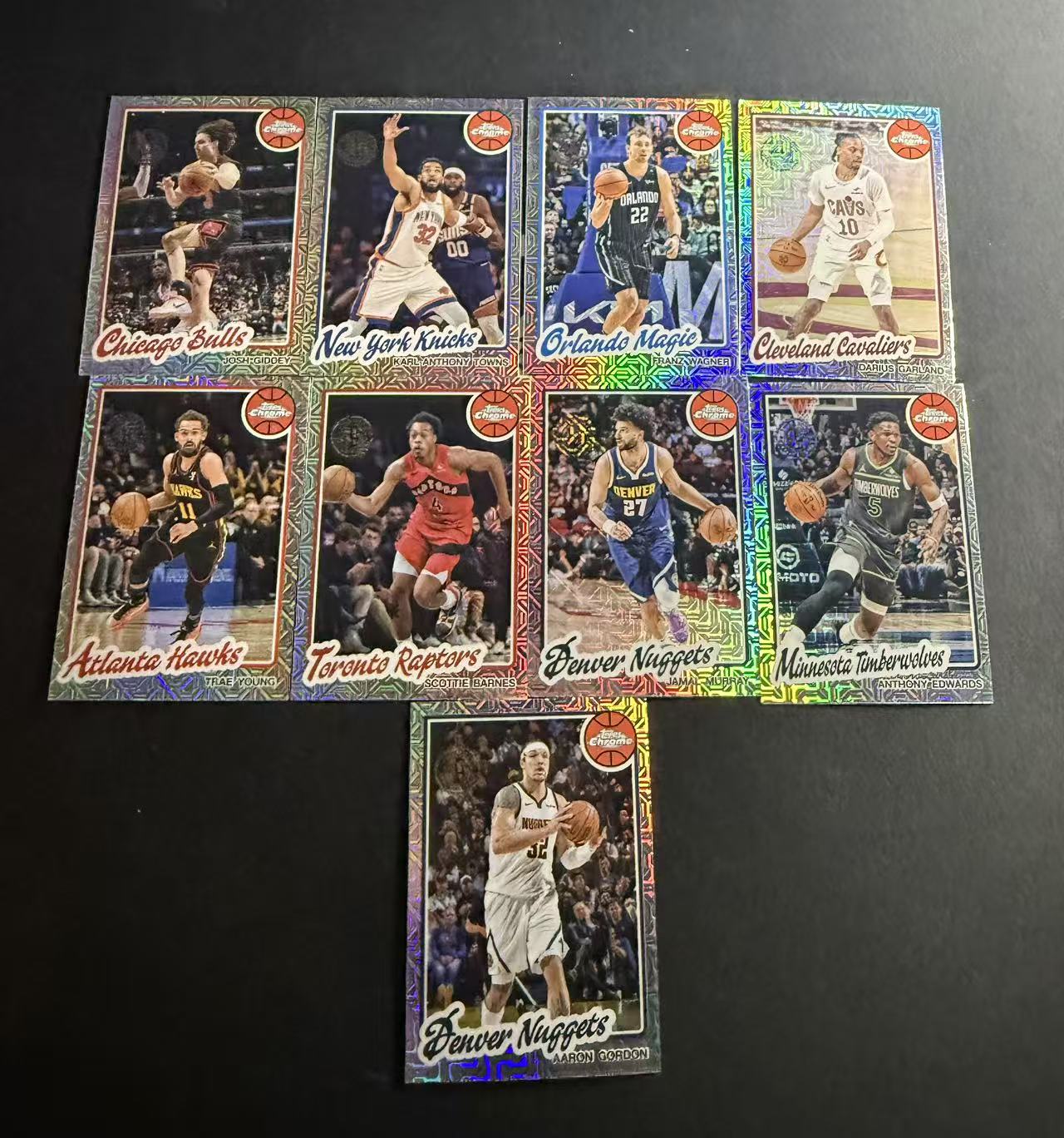 2025-26 Topps NBA Anthony Edwards 【小来】华子 特雷杨 戈登等 Topps首版NBA 银MOJO折 新秀复古BASE 不带编 硬卡 对标PZ 9张LOT