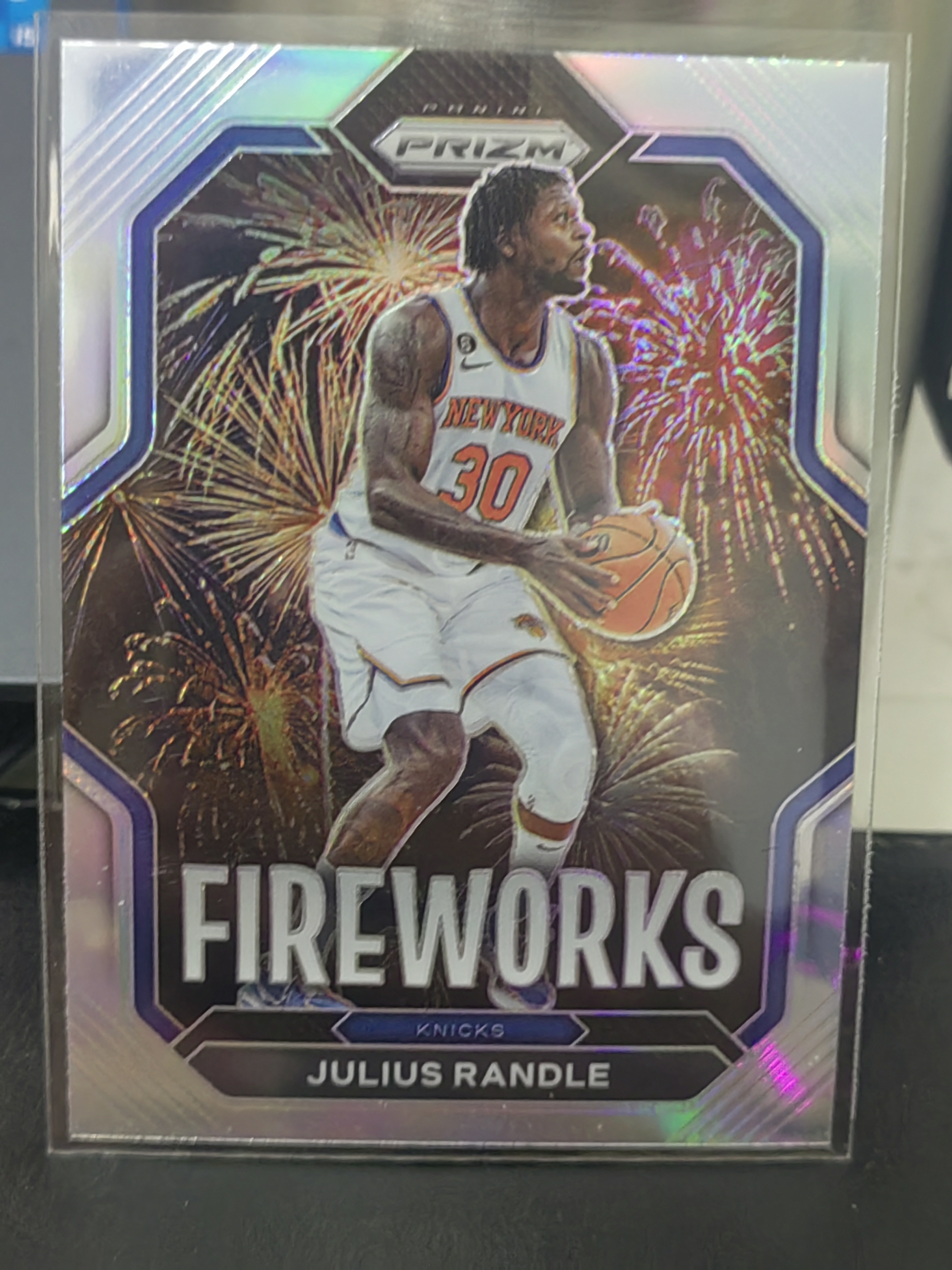 2022-23 Panini Prizm Julius Randle PZ 银折 朱利叶斯 兰德尔 尼克斯 烟花 特卡 篮 白边白角 不保卡品 卡品如图