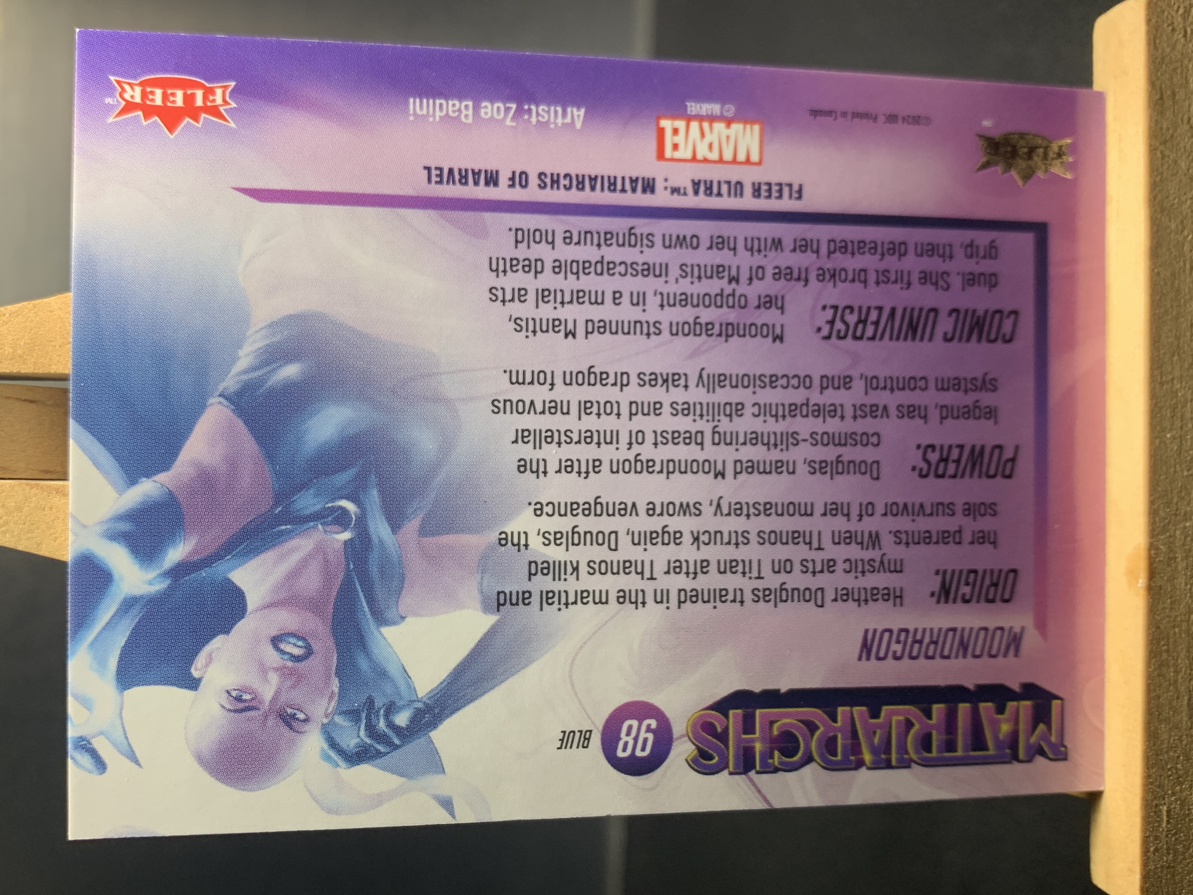 (K7)2024 FLEER Marvel 漫威 厚卡 月龙 实卡好看 收藏凑套必备 卡品如图 !!!