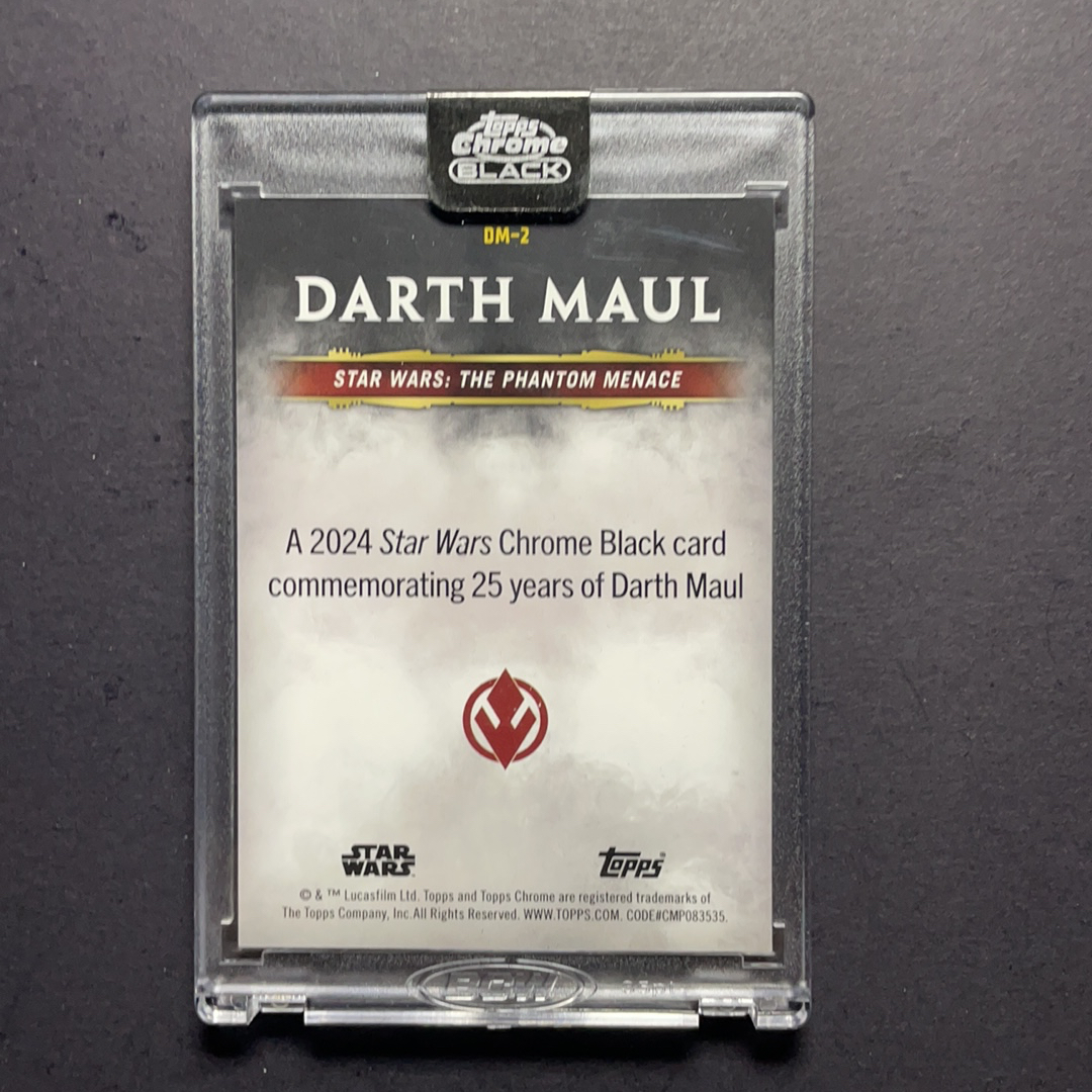 2025 Topps Star Wars 星球大战 达斯摩尔25周年纪念特卡 比例插放原封砖特卡 序号如图2 2024 Topps Chrome星战影视Black黑盒系列
