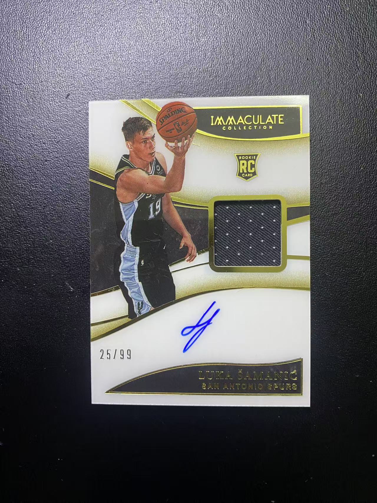 2019-20 Panini Immaculate Luka Samanic 马刺 新秀 沙马尼奇 萨马尼奇 镜面 RJA 球衣 物料 切割 签字 卡签 99编 卡品如图 值得收藏 梦老板