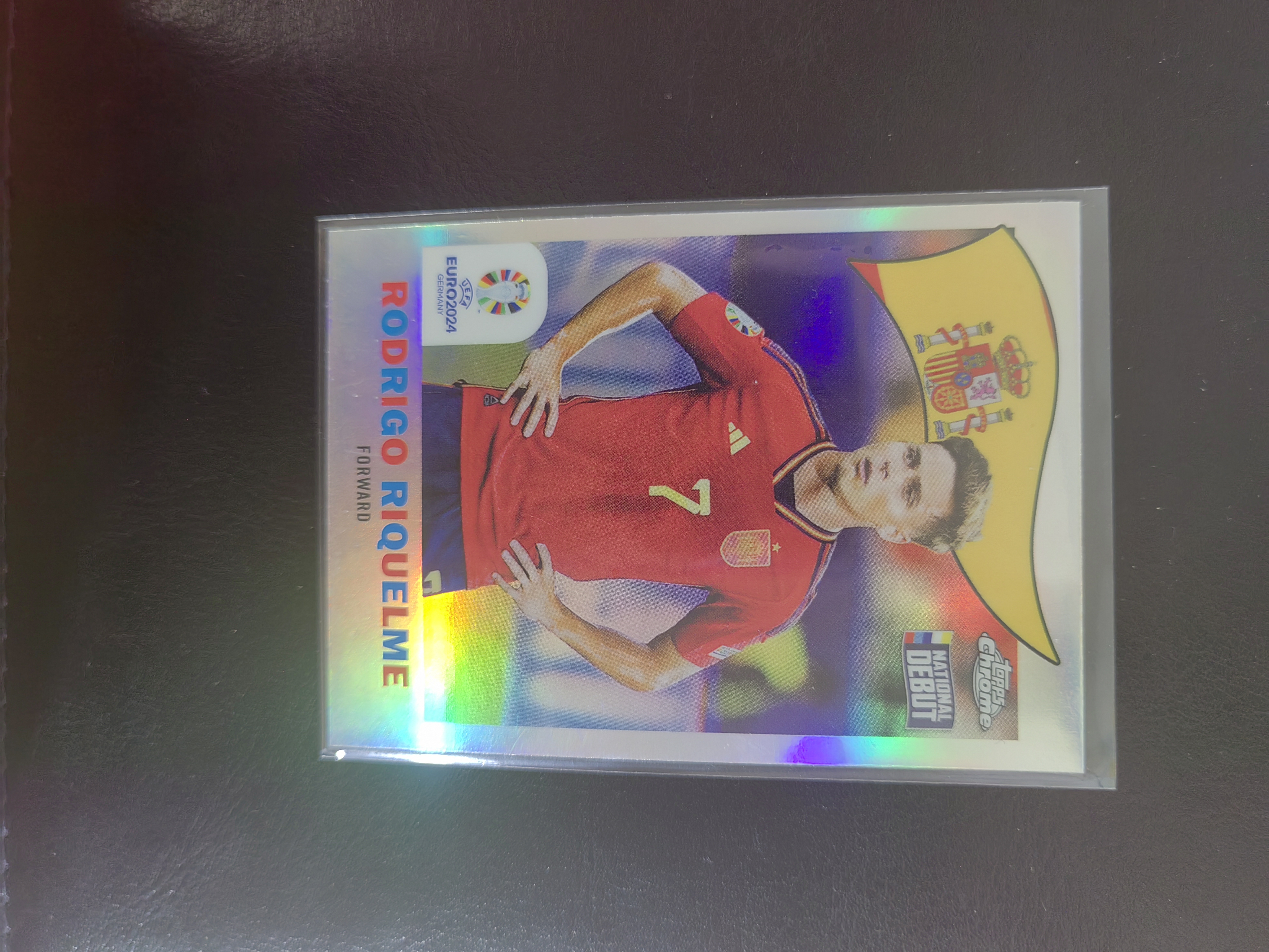2024 Topps Topps Chrome Rodrigo Riquelme 欧洲杯 罗德里戈·里克尔梅 国家队首秀 银折 特卡 西班牙 马德里竞技 第三张 足球 不保卡品 卡品如图