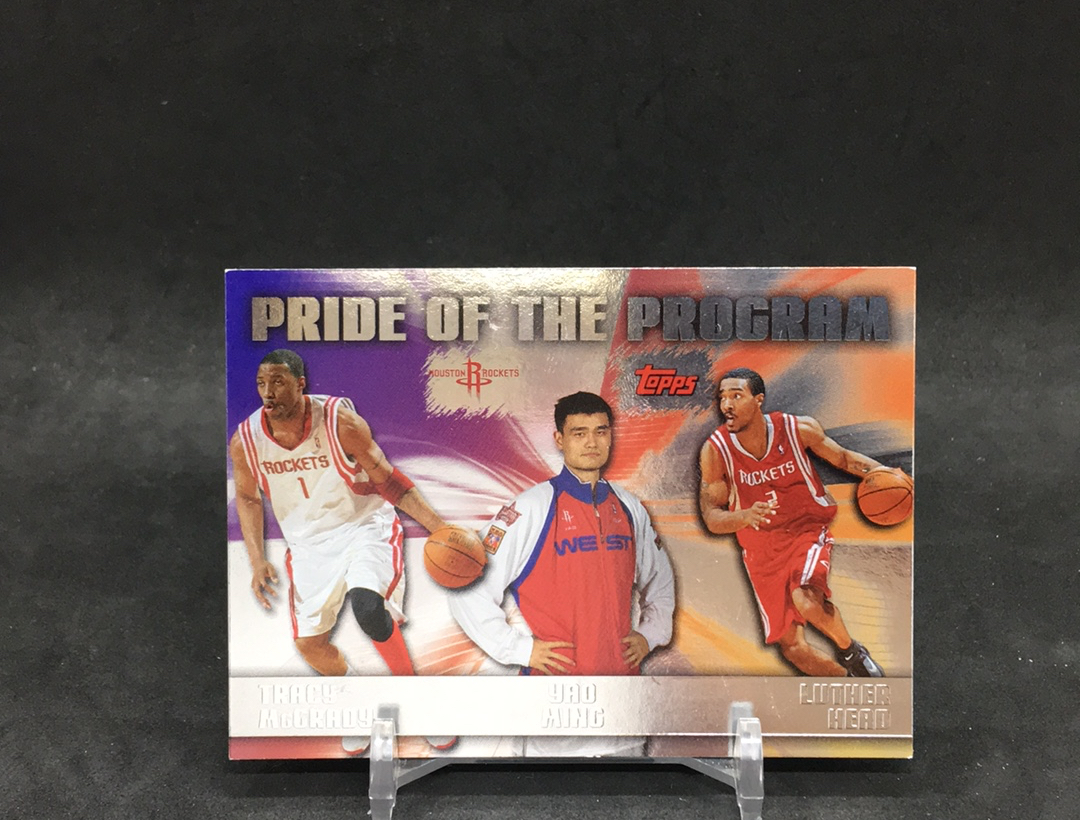 【DC拍卖】11.21 TOPPS 大比例三人球队特卡 经典老特 实卡美如画 火箭队三人组 名人堂名宿T-MAC 麦迪&小巨人 姚明&卢瑟 海德 队密必备