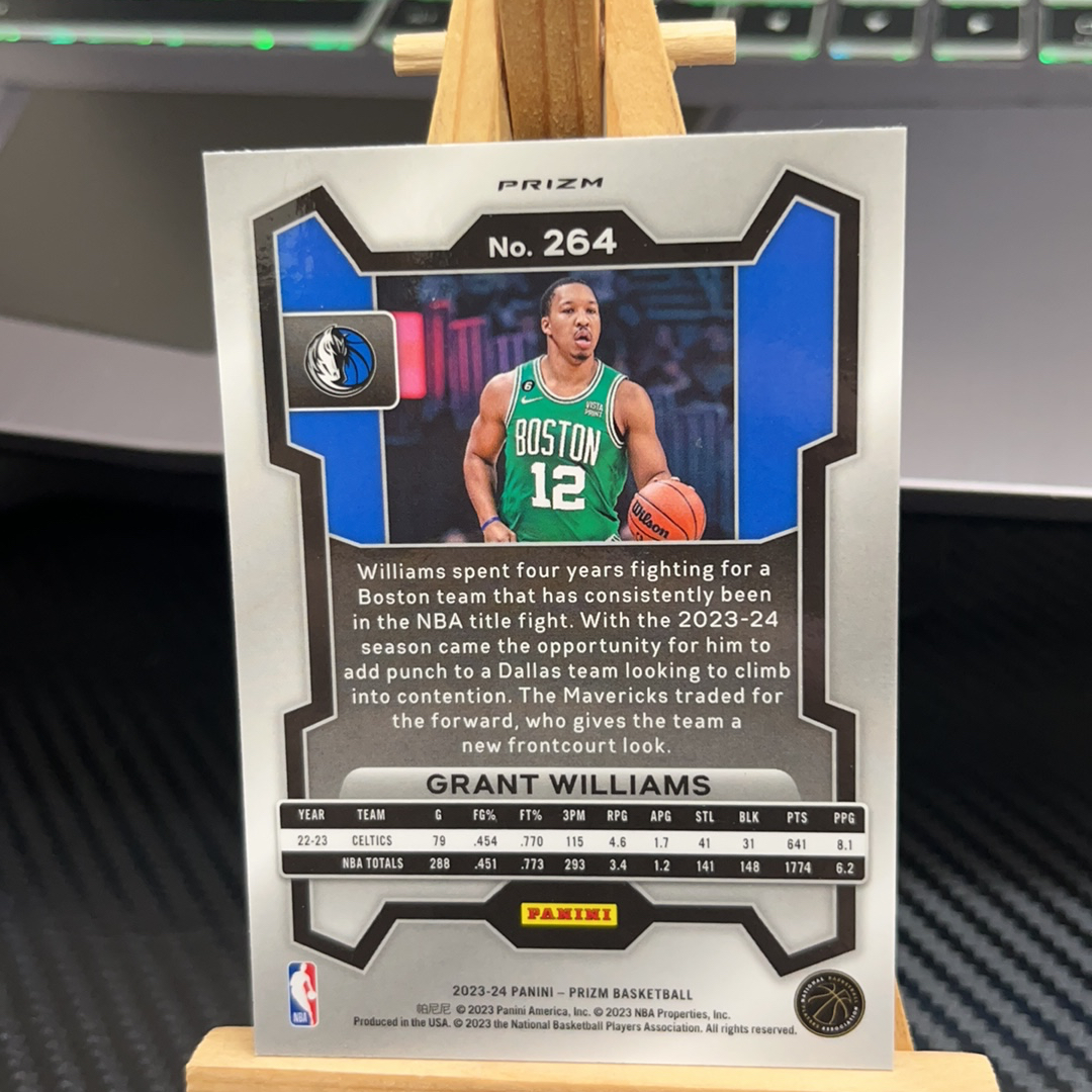 2023-24 Panini Prizm Grant Williams 格兰特 威廉姆斯 独行侠 银折 折射 prizm系列 pz 卡品如图 凑图必备 值得收藏!免费代卖!