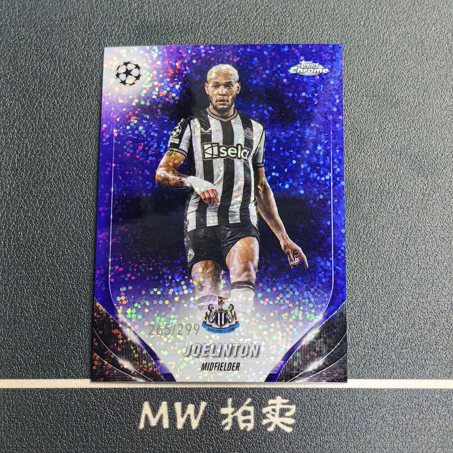【MW拍卖 接代拍】 乔林顿 /299编 2023-24 Topps Chrome 紫碎闪折 欧冠TC JOELINTON 纽卡斯尔 -果