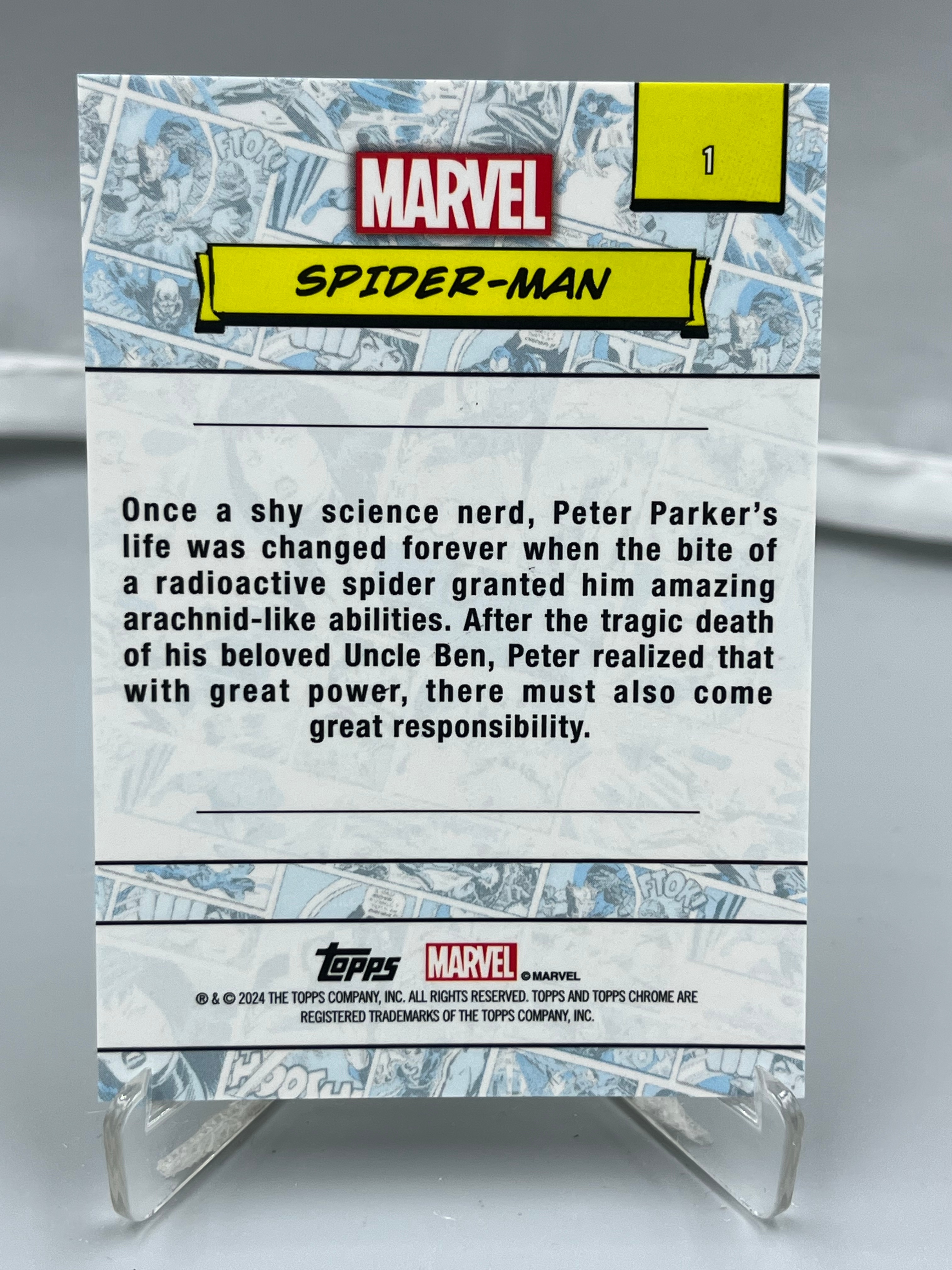 2024 Topps Marvel (MCU) Spider Man 元年漫威TC 蜘蛛侠 彼得 帕克 正BASE 超级英雄 瑕疵如图【暴富 三哥】y197