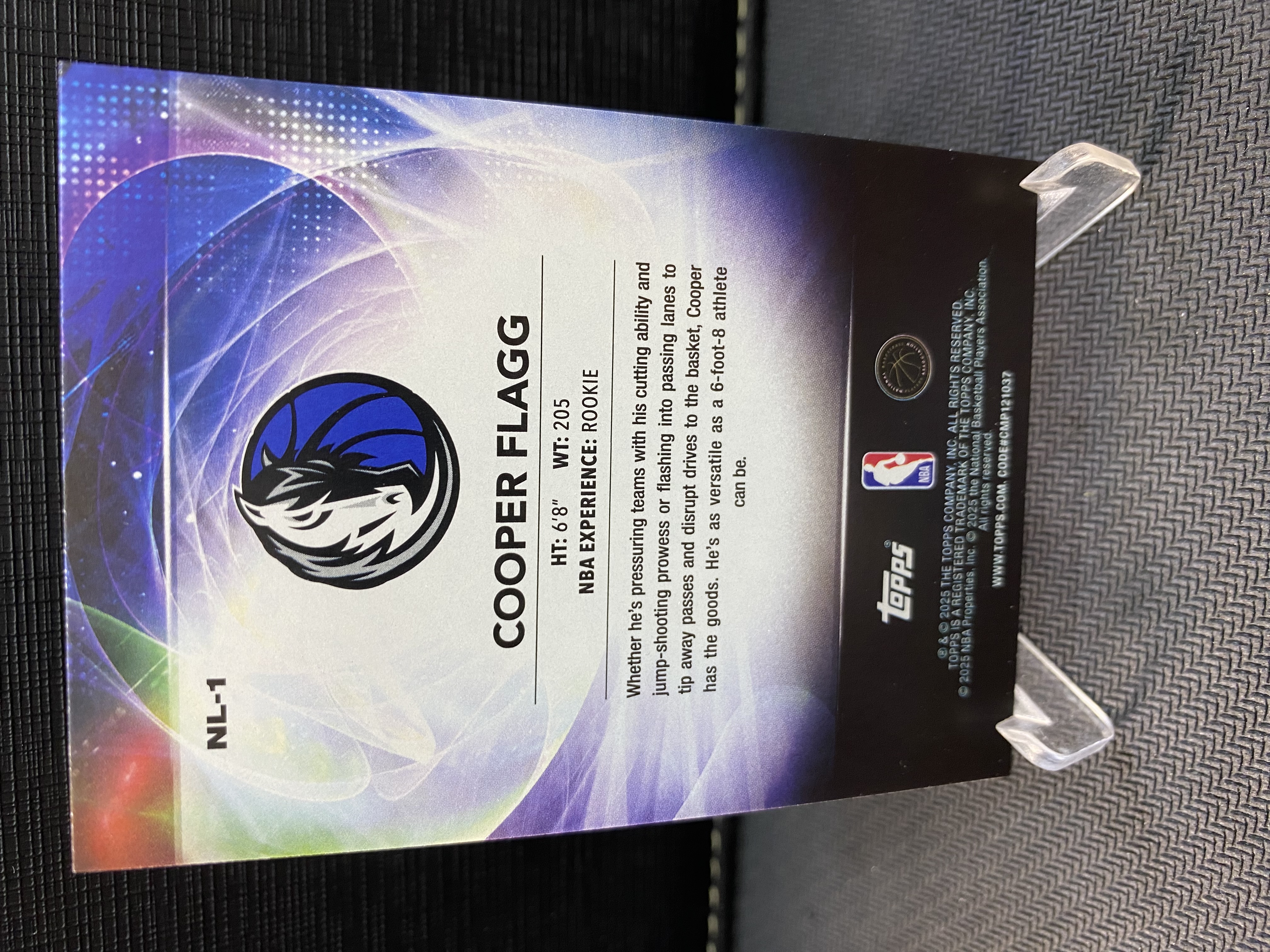 2025-26 Topps flagship Cooper Flagg RC 新秀 特卡 NO LIMIT 库珀 弗拉格 状元 独行侠新秀 收藏必备 卡品如图 -Zle-【乌苏拍卖】