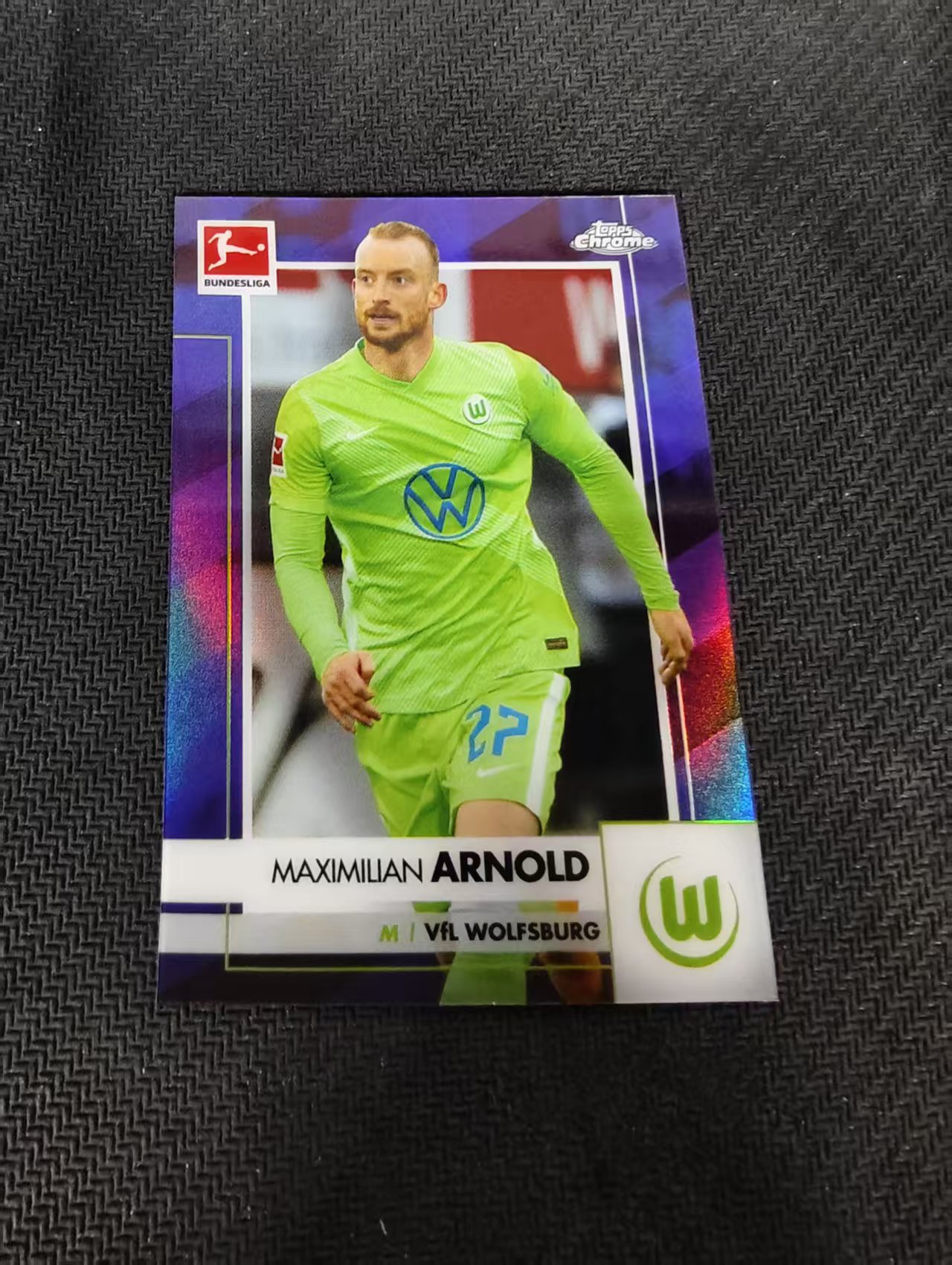 【可合并,不累计】2021 Topps Chrome Maximilian Arnold 马克西米利安·阿诺德 沃尔夫斯堡 德甲 紫折 299编