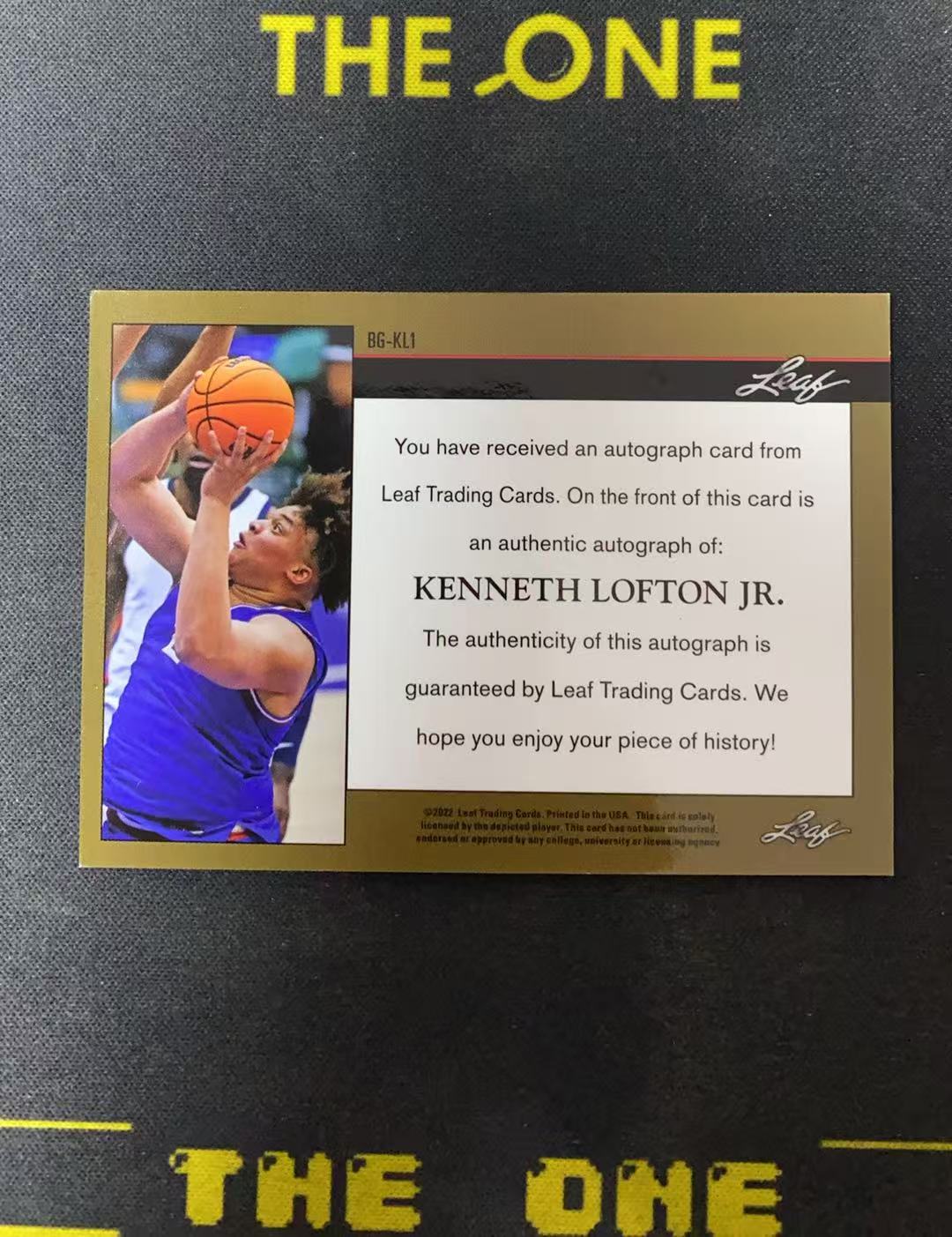 2022 Leaf TRINITY Kenneth Lofton Jr. RC 【TheOne】洛夫顿 新秀 签字 不保卡品【TP】