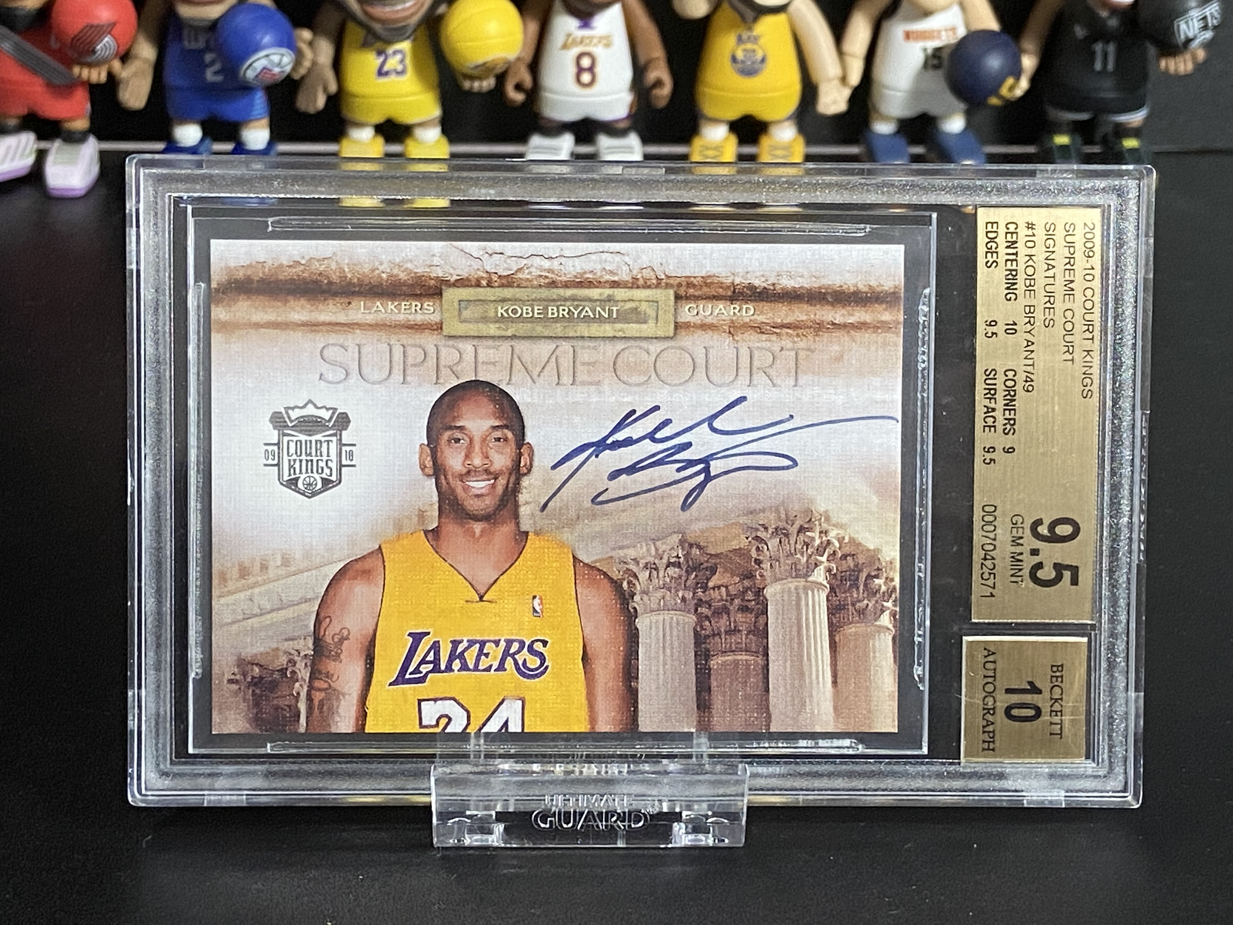 【喷子拍卖】2009 10 Panini Court Kings Kobe Bryant 油画系列 洛杉矶湖人 科比 布莱恩特 49编 签字 黑笔 卡签 Bgs金标9510 元年超有价 7025