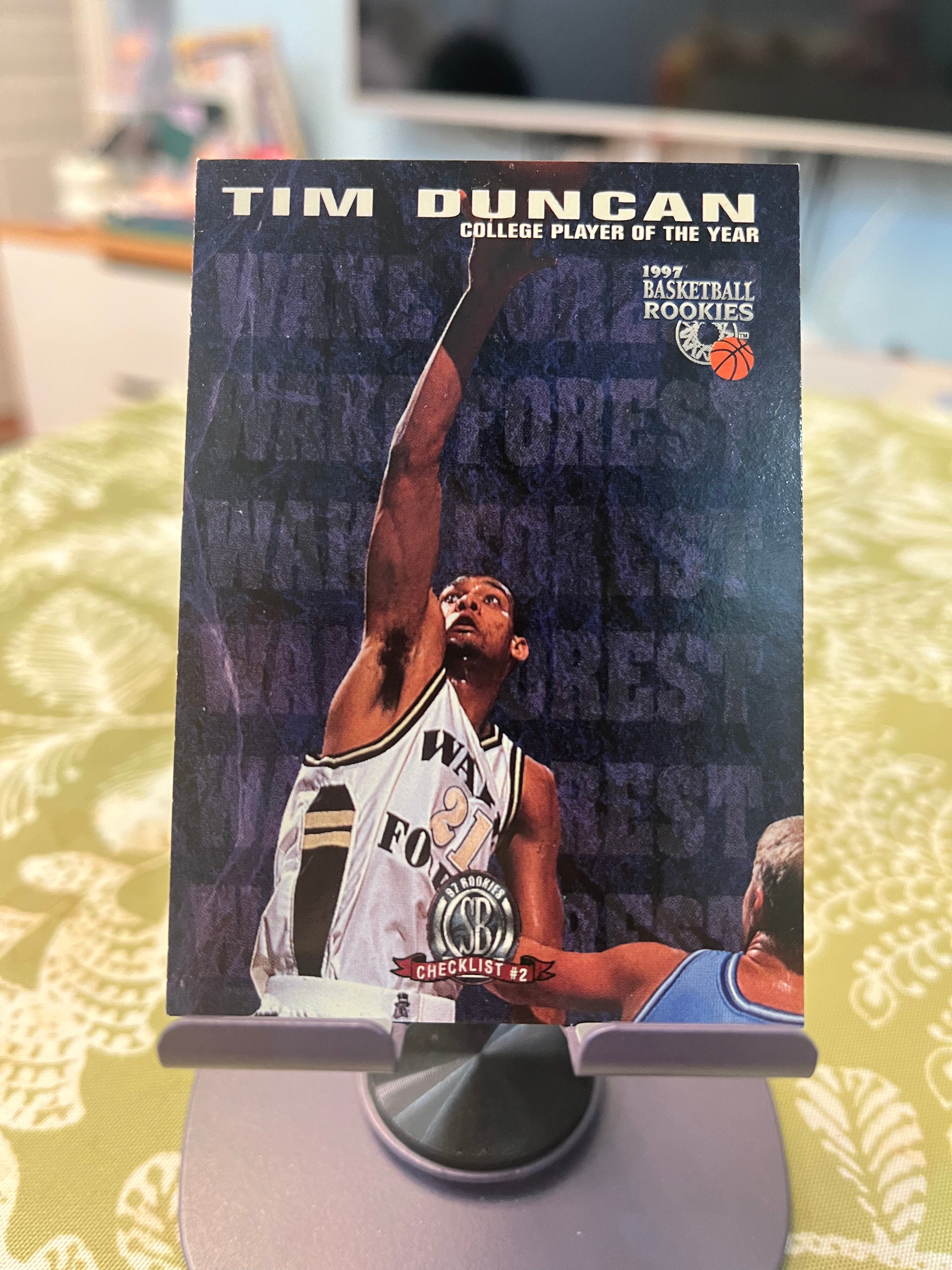 1997 SCORE BOARD 老卡 老特 Tim Duncan 蒂姆 邓肯 石佛 马刺【新秀年 CHECKLIST】【边角瑕疵如图 介意勿拍】#1005