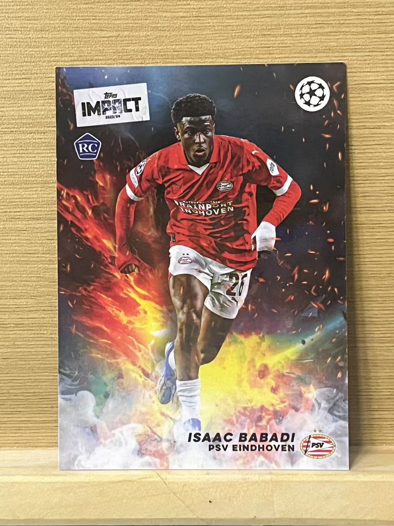 2024 Topps UEFA Isaac Babadi RC 艾萨克 巴巴迪 新秀 埃因霍温 欧冠 冲击盒 实卡精美 收藏必备 A57